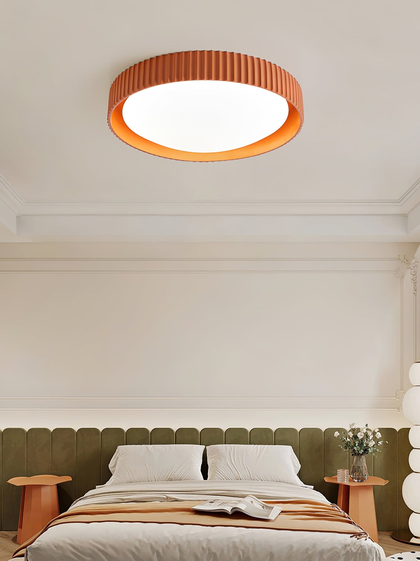 Lunaire Ceiling Light | Acrylic Shade | White