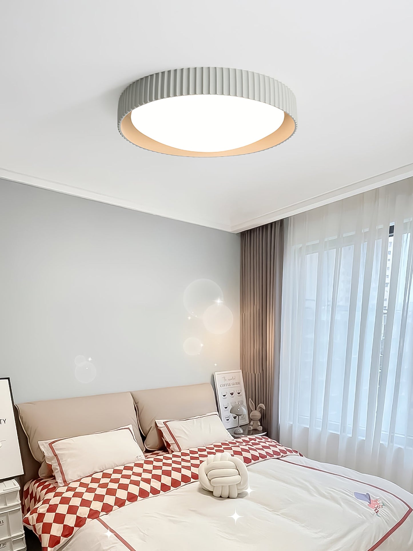 Lunaire Ceiling Light | Acrylic Shade | White