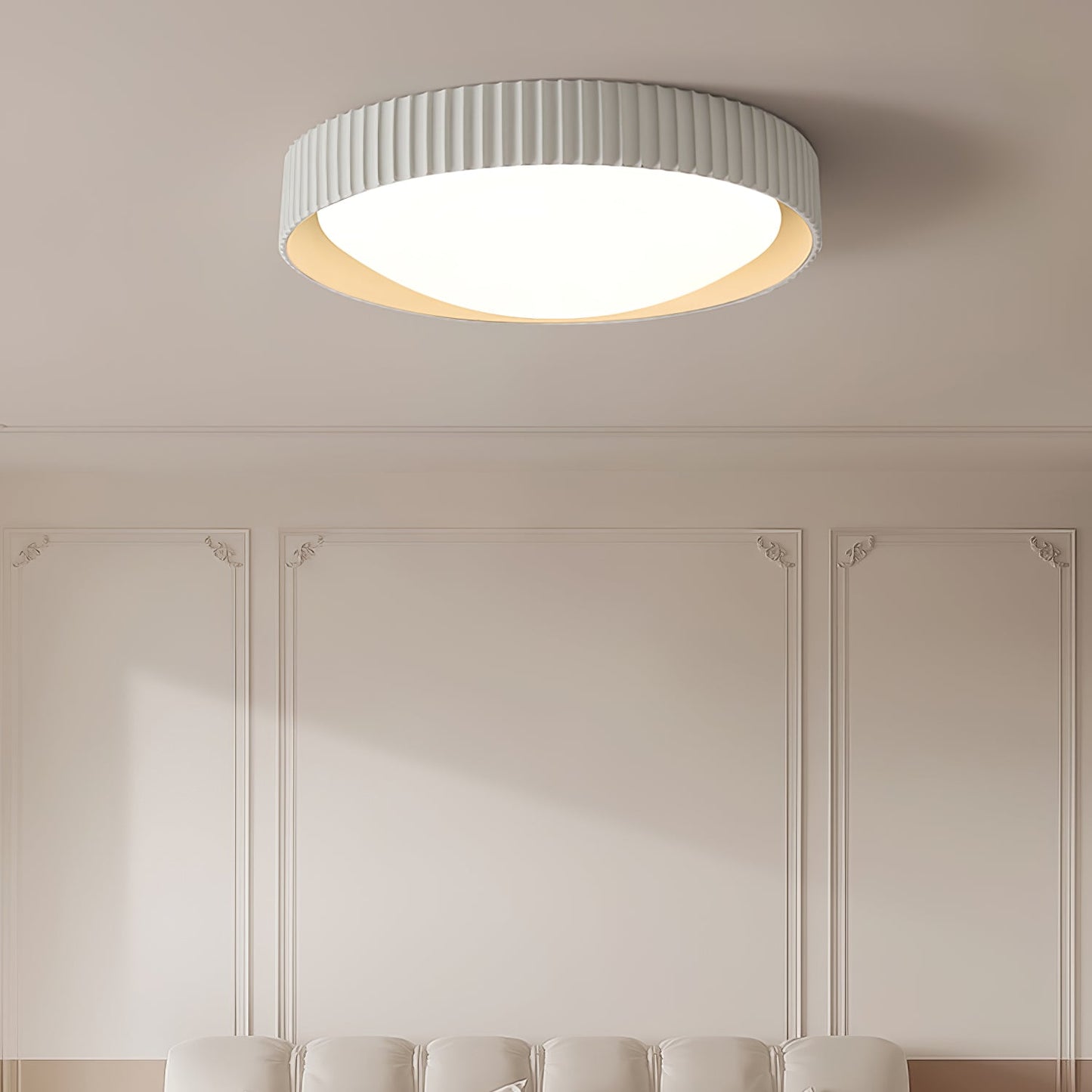 Lunaire Ceiling Light | Acrylic Shade | White