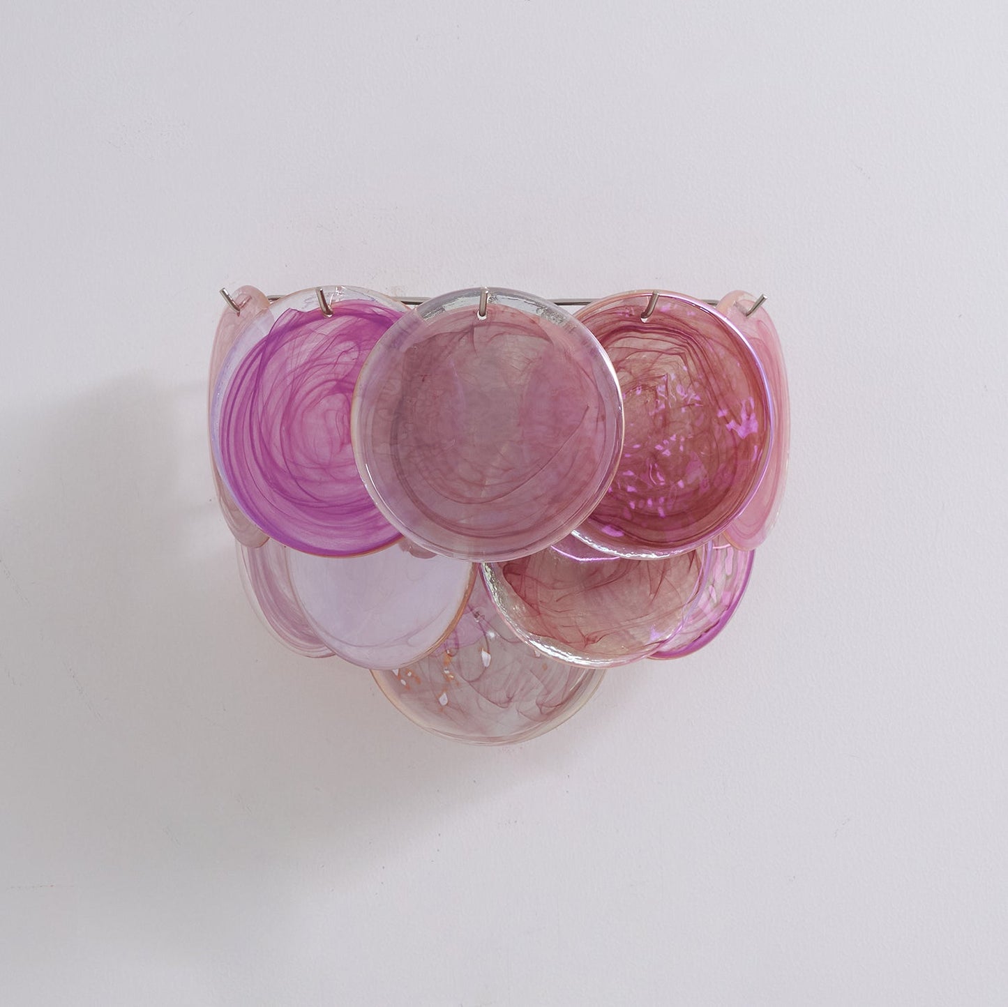 Lunaria Disc Murano Wall Lamp | Murano Glass | Blue, Green, Orange, Pink, White, Clear