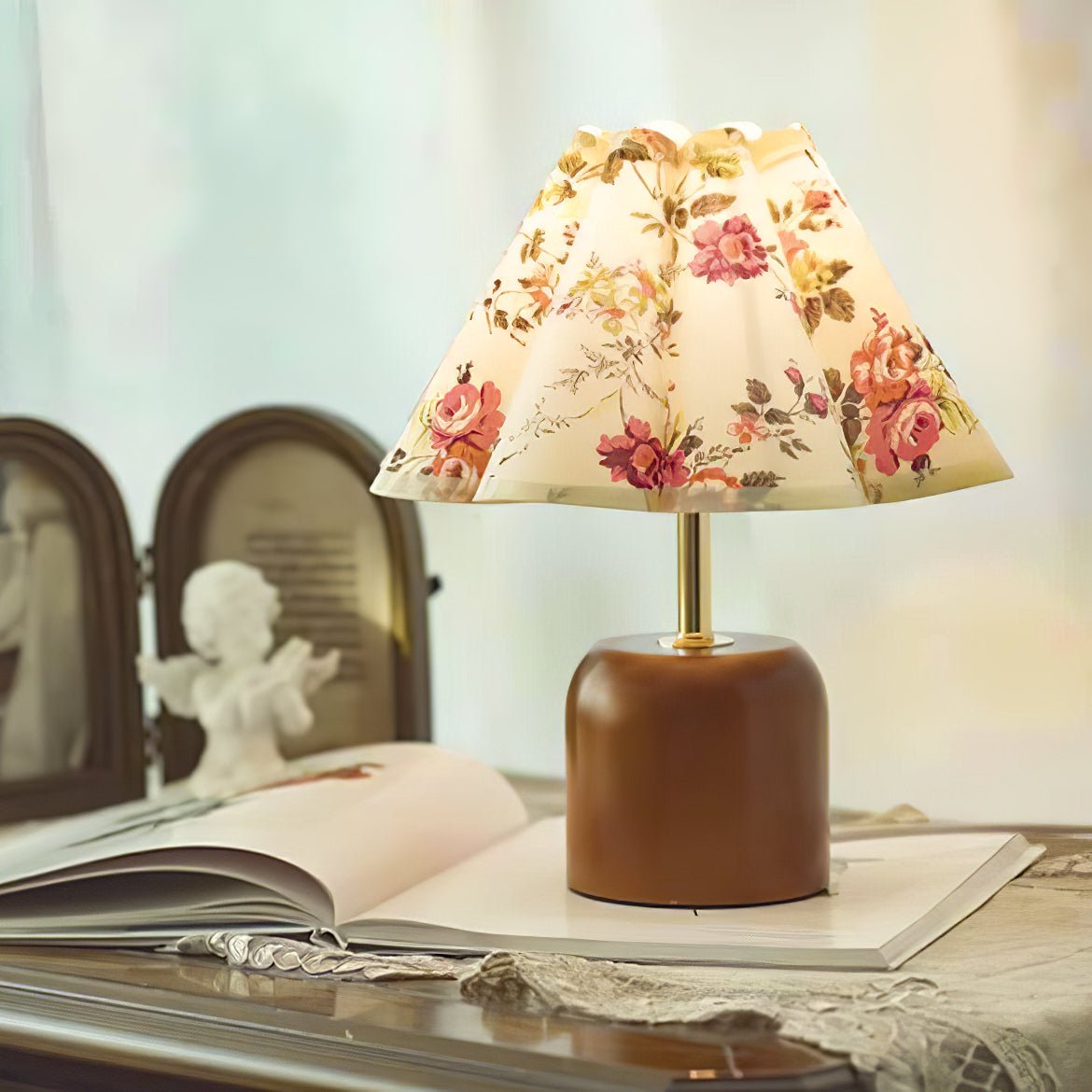 Ceramic Table Lamp | Sea Blue Finish | 29cm Height