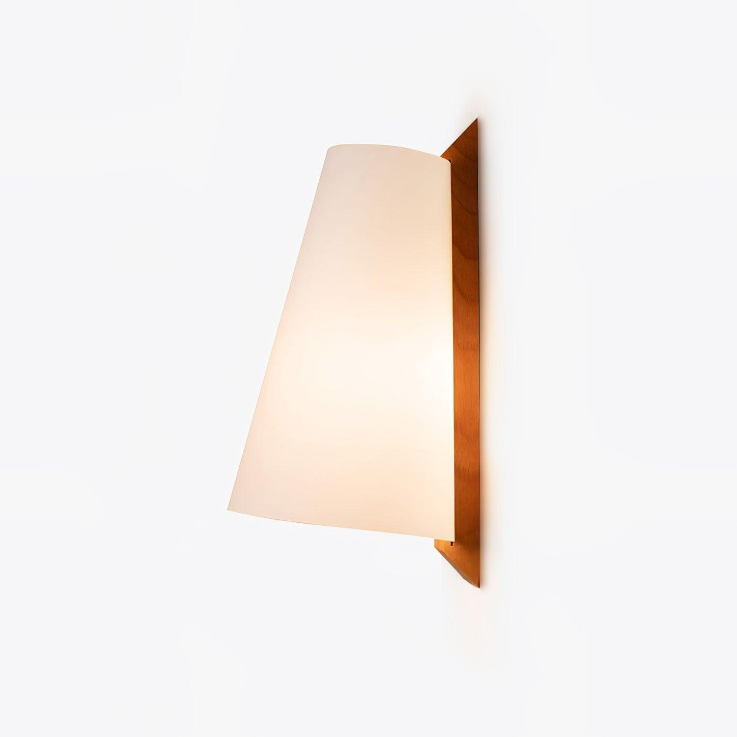 Lupe Wall Lamp | Solid Wood & Fabric | Walnut & White