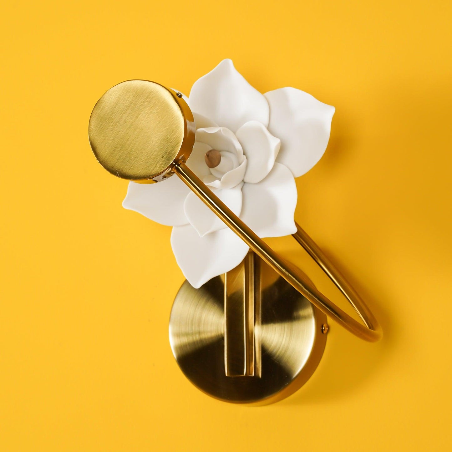 Lure Sconce | Cotton Paper Flower | White