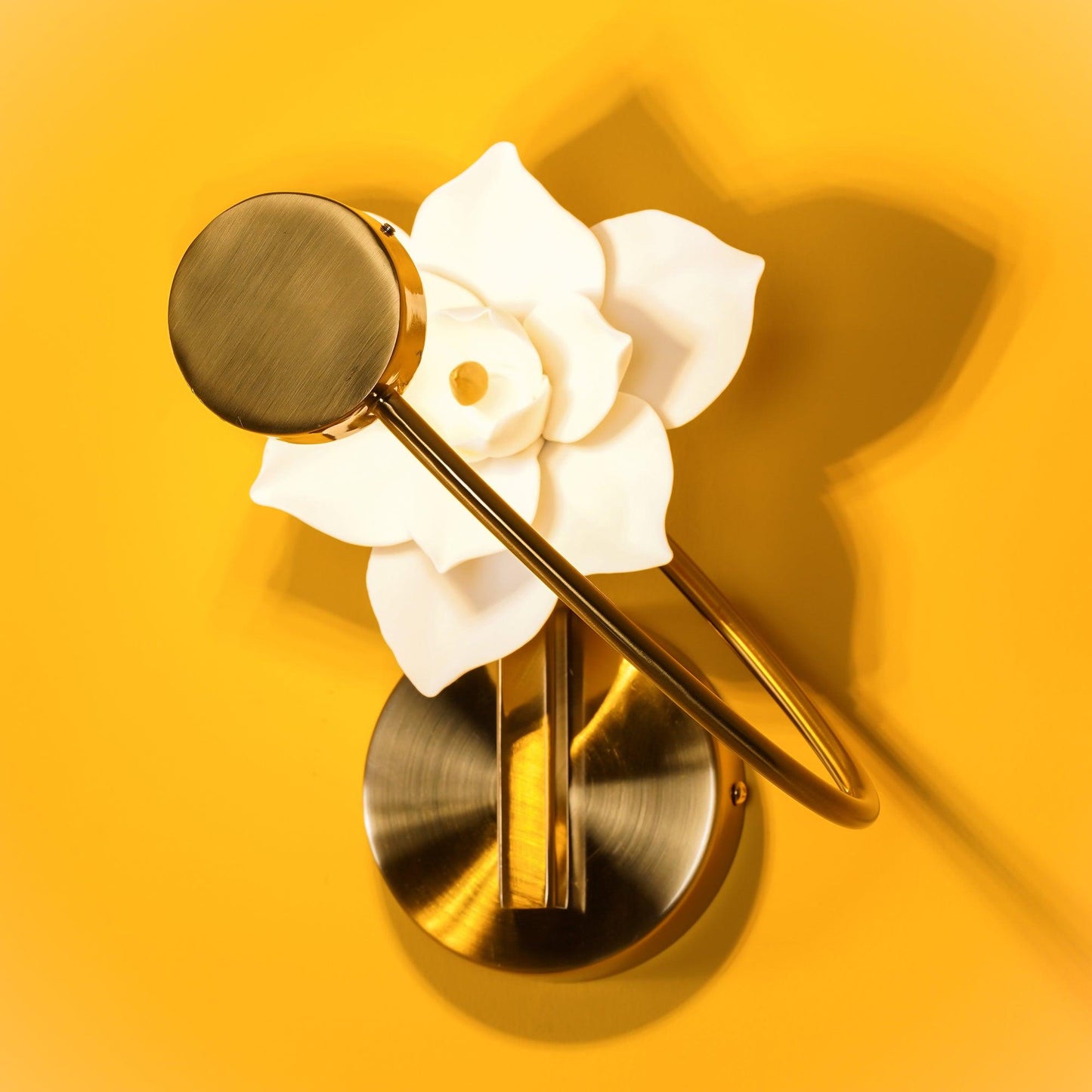 Lure Sconce | Cotton Paper Flower | White