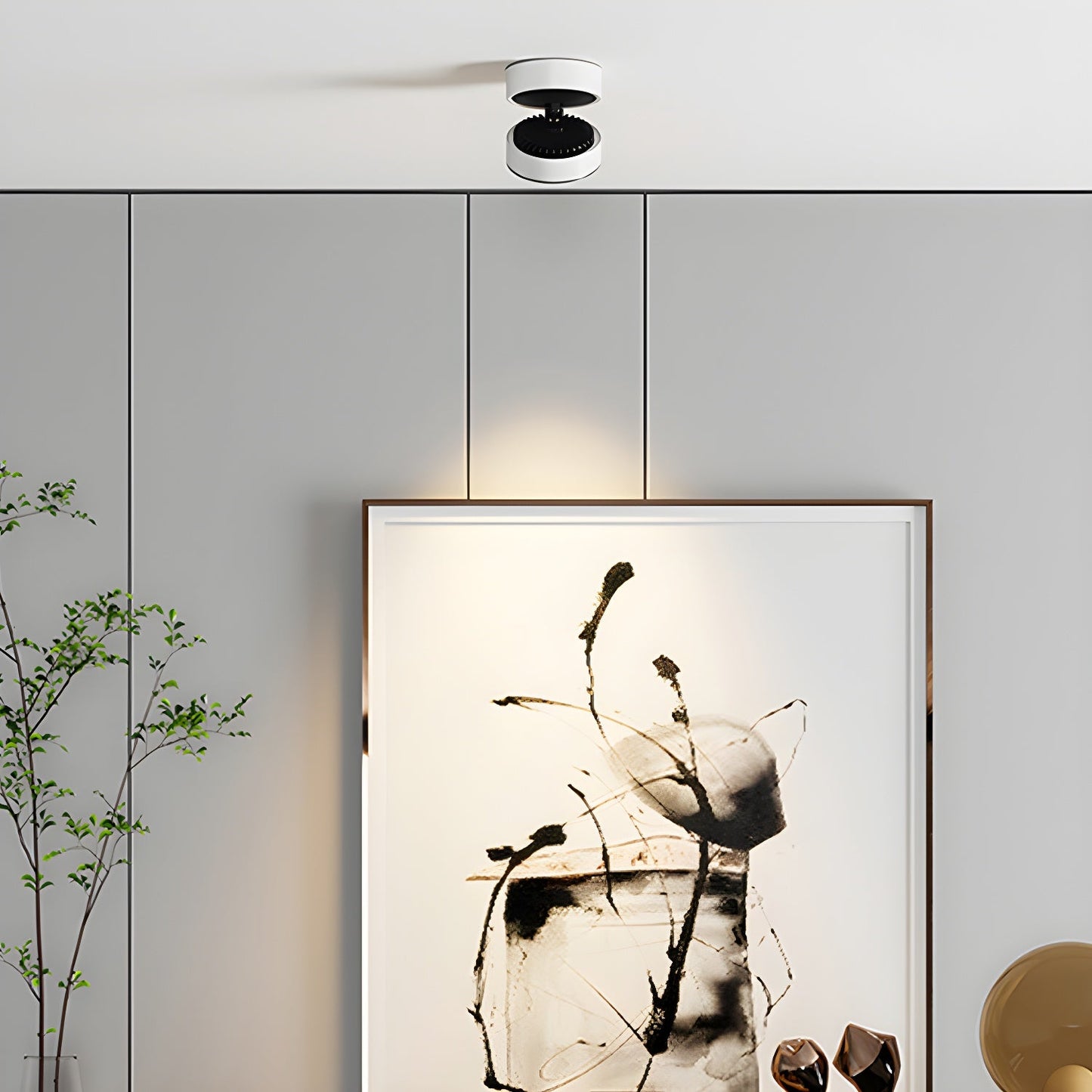 Lyric Adjustable Surface Downlight | Metal, Aluminum, Acrylic | Black, White