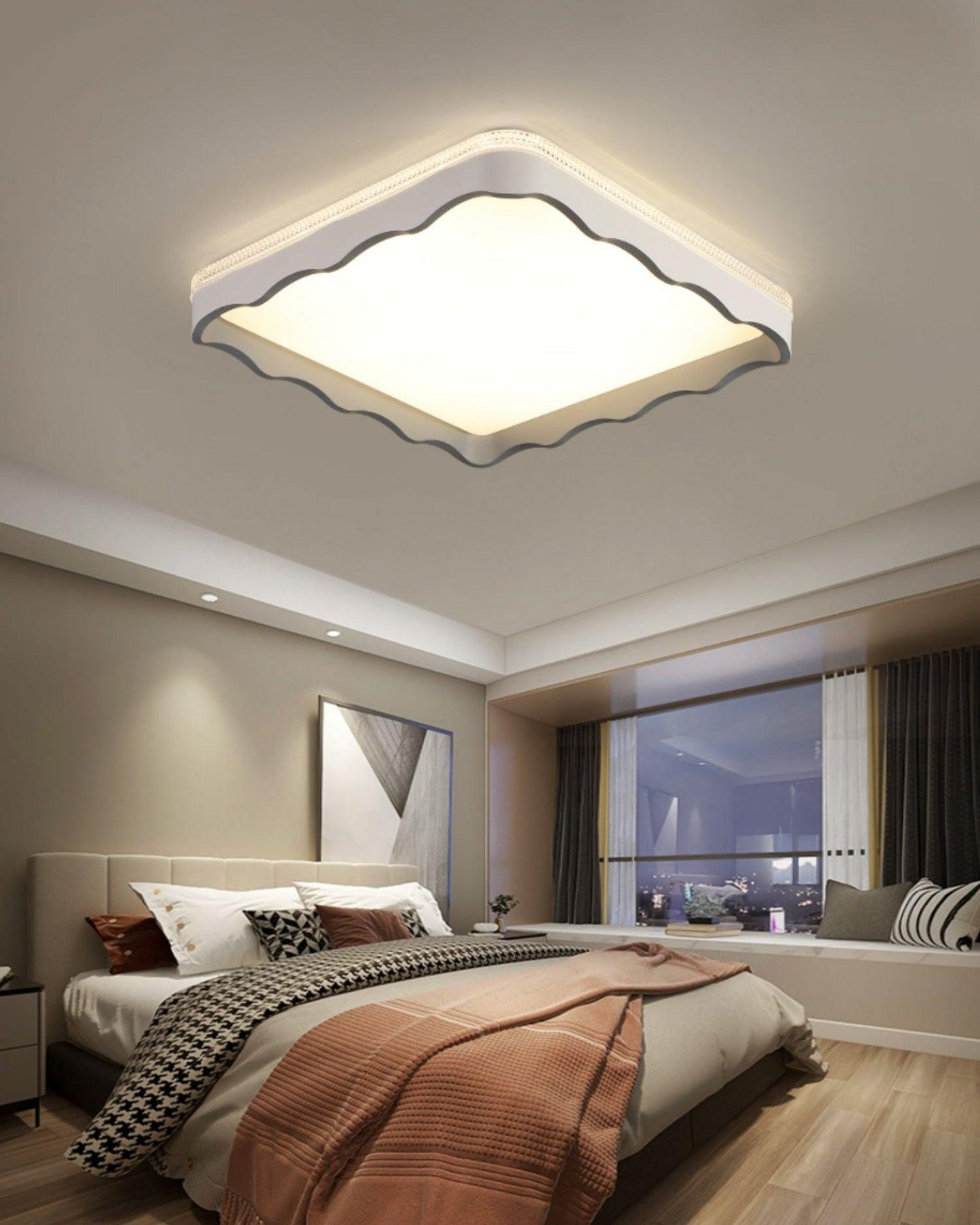Lyric Ceiling Light | Acrylic & Metal | White or Black