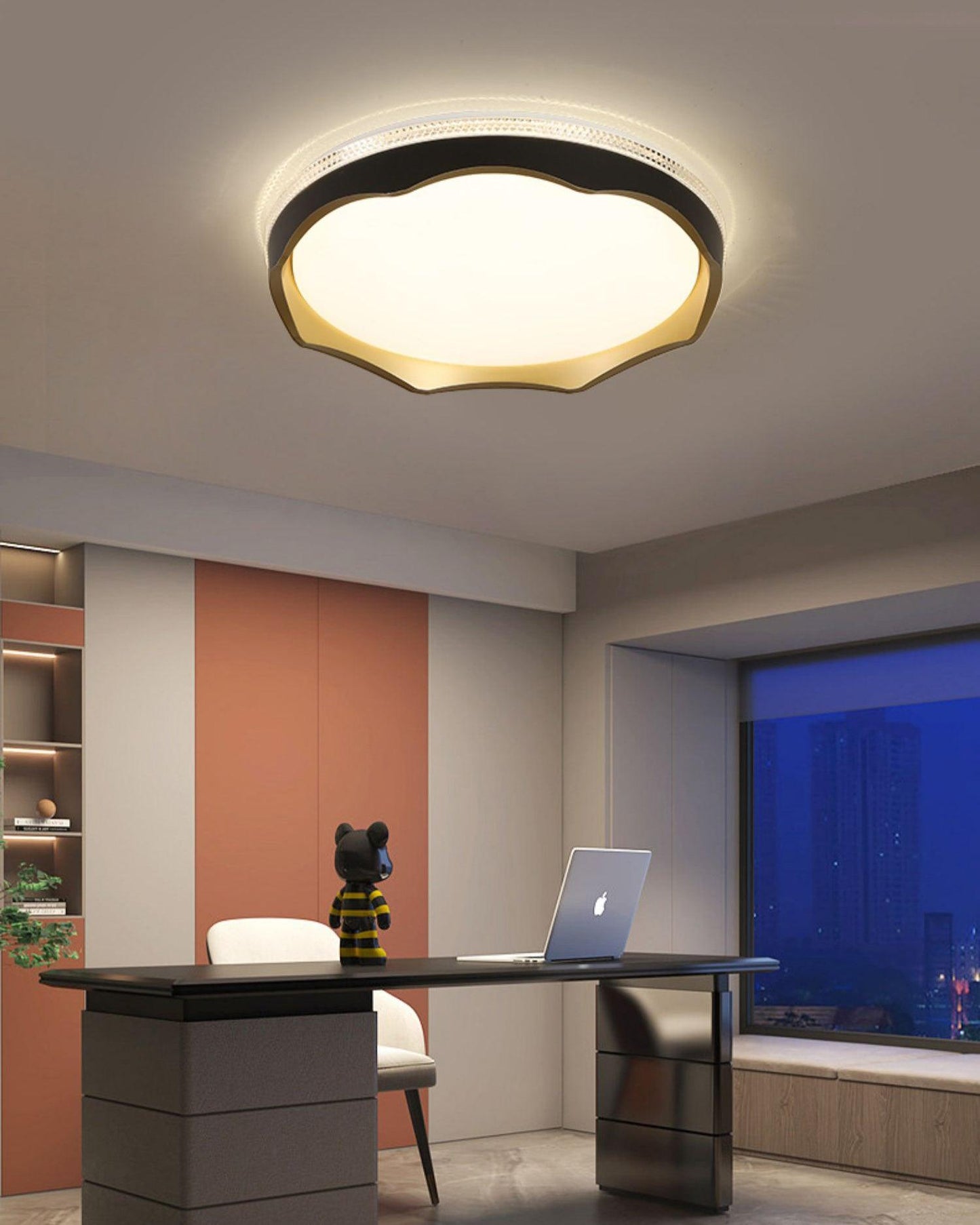 Lyric Ceiling Light | Acrylic & Metal | White or Black