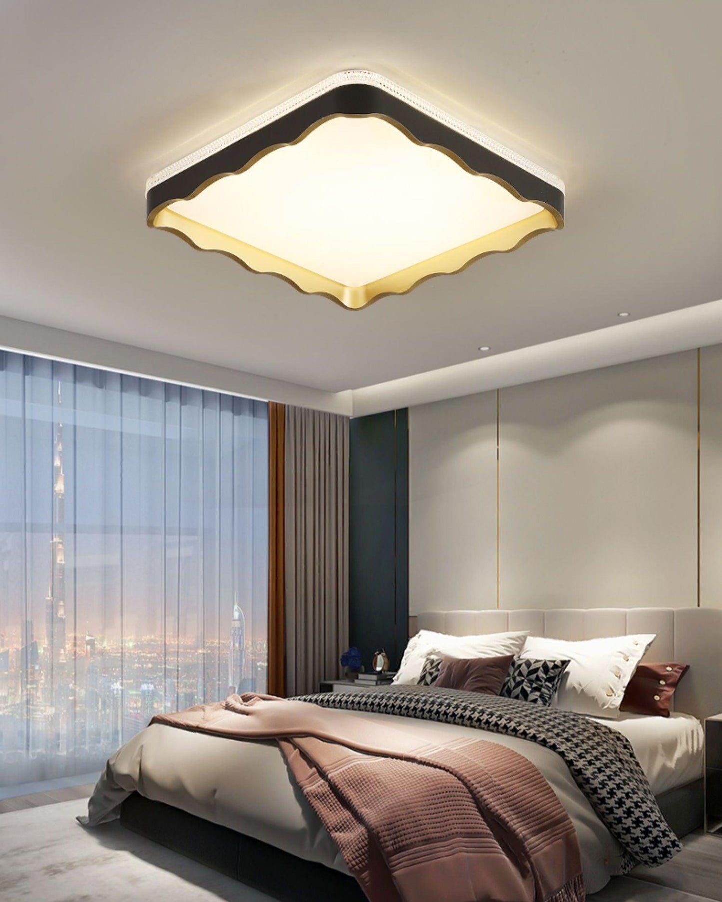 Lyric Ceiling Light | Acrylic & Metal | White or Black