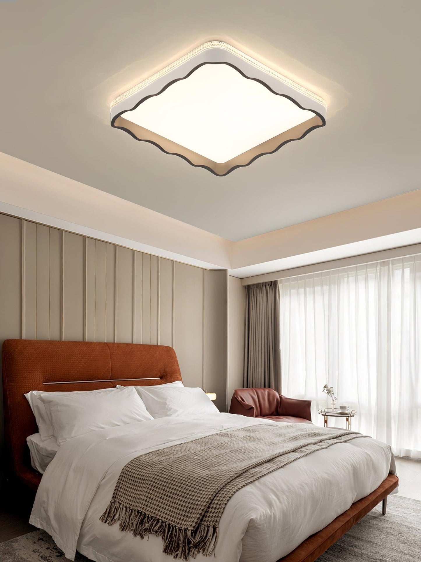 Lyric Ceiling Light | Acrylic & Metal | White or Black
