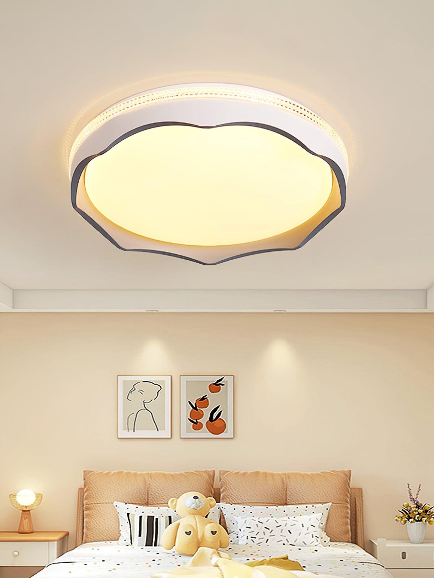 Lyric Ceiling Light | Acrylic & Metal | White or Black