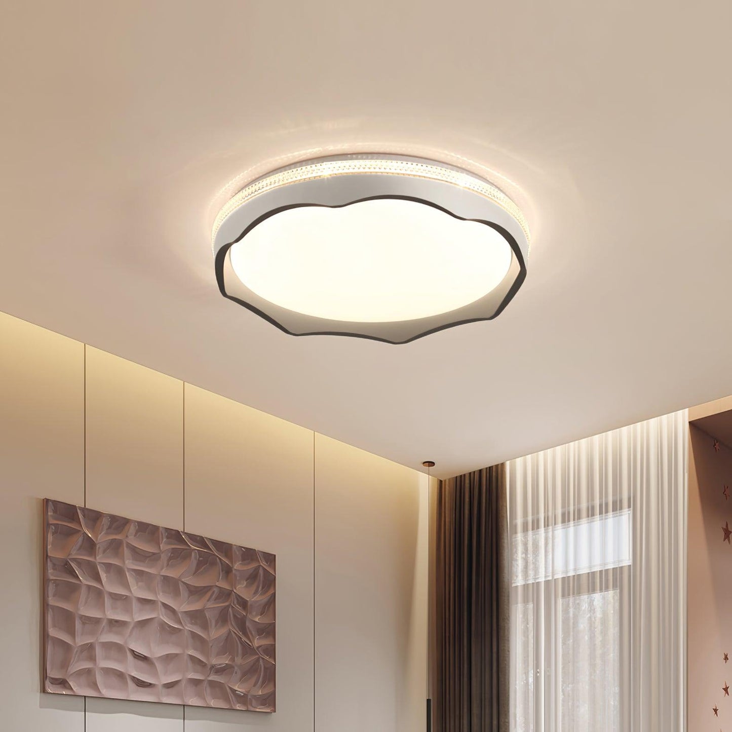 Lyric Ceiling Light | Acrylic & Metal | White or Black