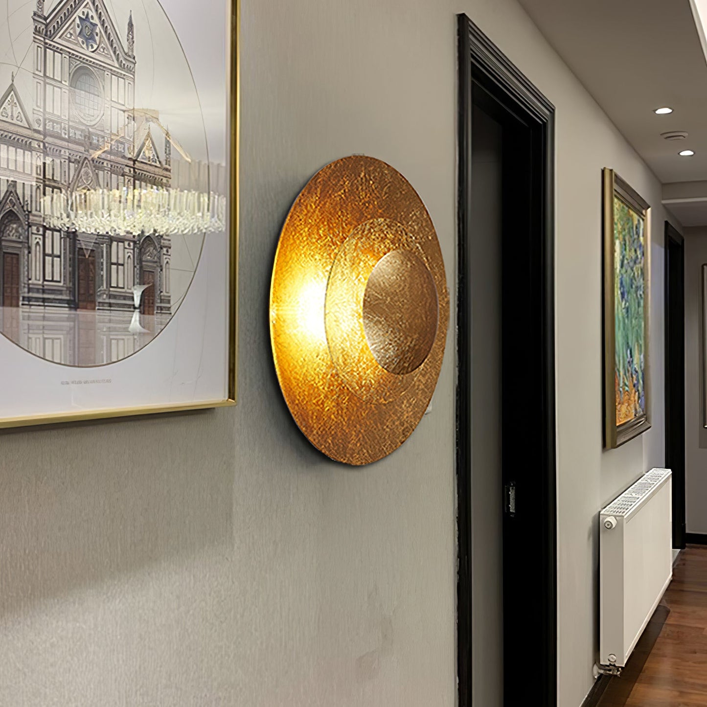 Machine Wall Lamp | Metal, Gold Foil | Various Sizes