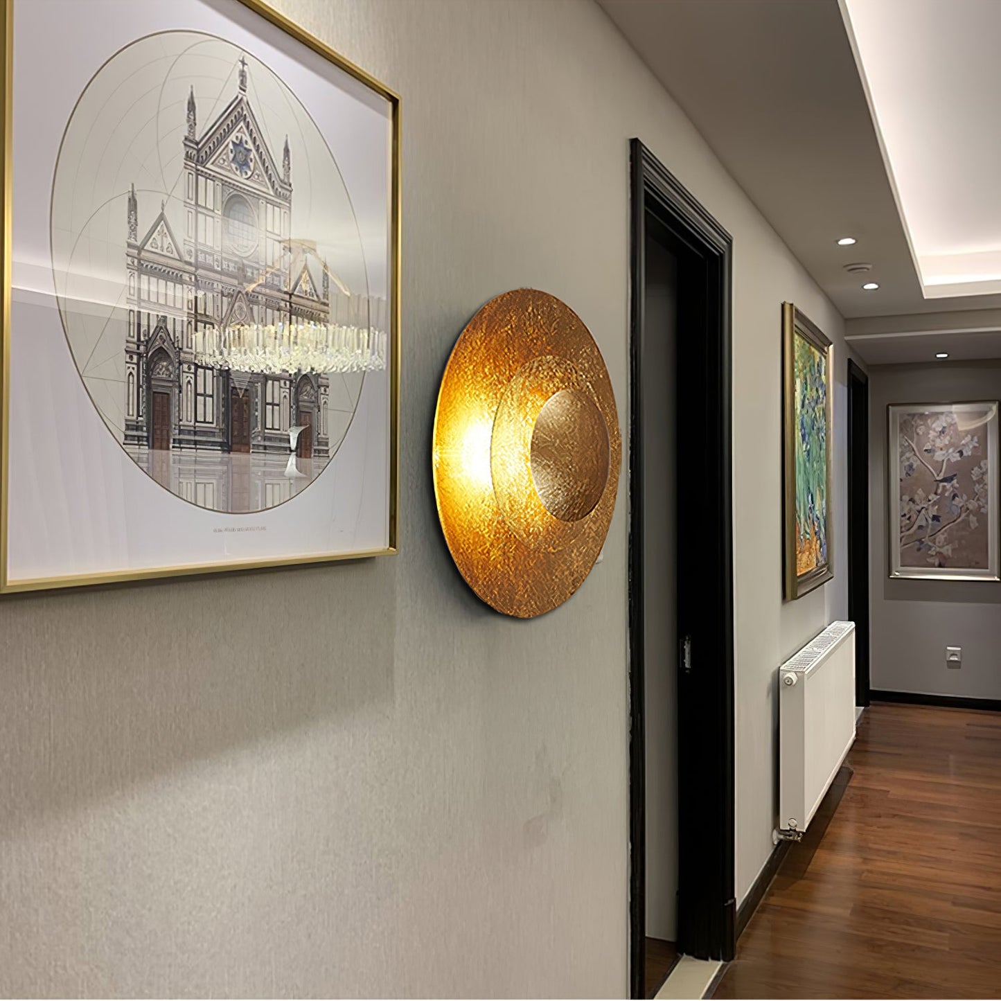 Machine Wall Lamp | Metal, Gold Foil | Various Sizes