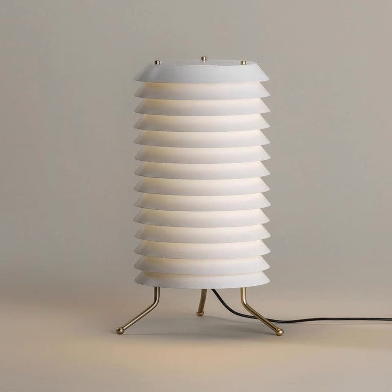 Baltic Tower Table Lamp | Metal | White Shade