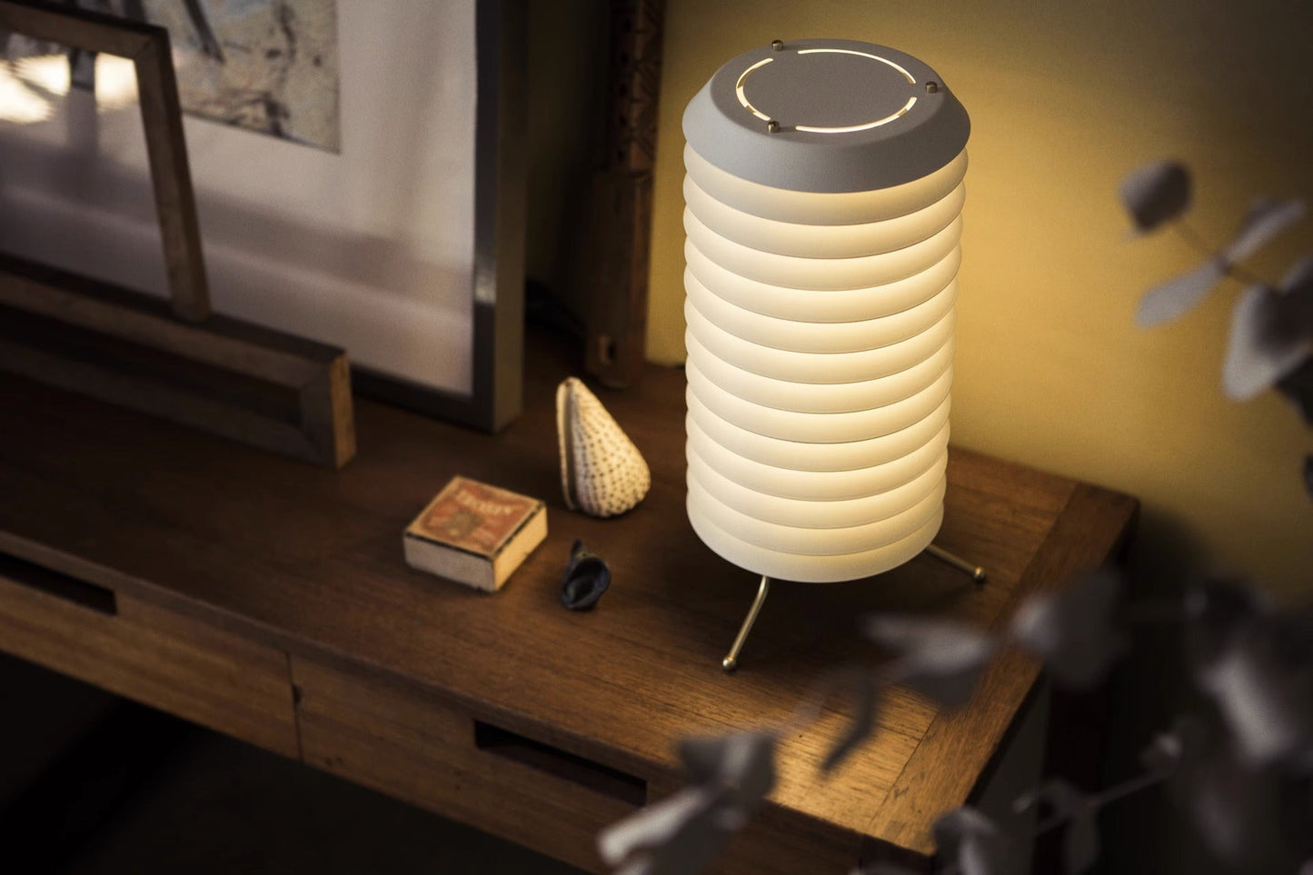 Baltic Tower Table Lamp | Metal | White Shade
