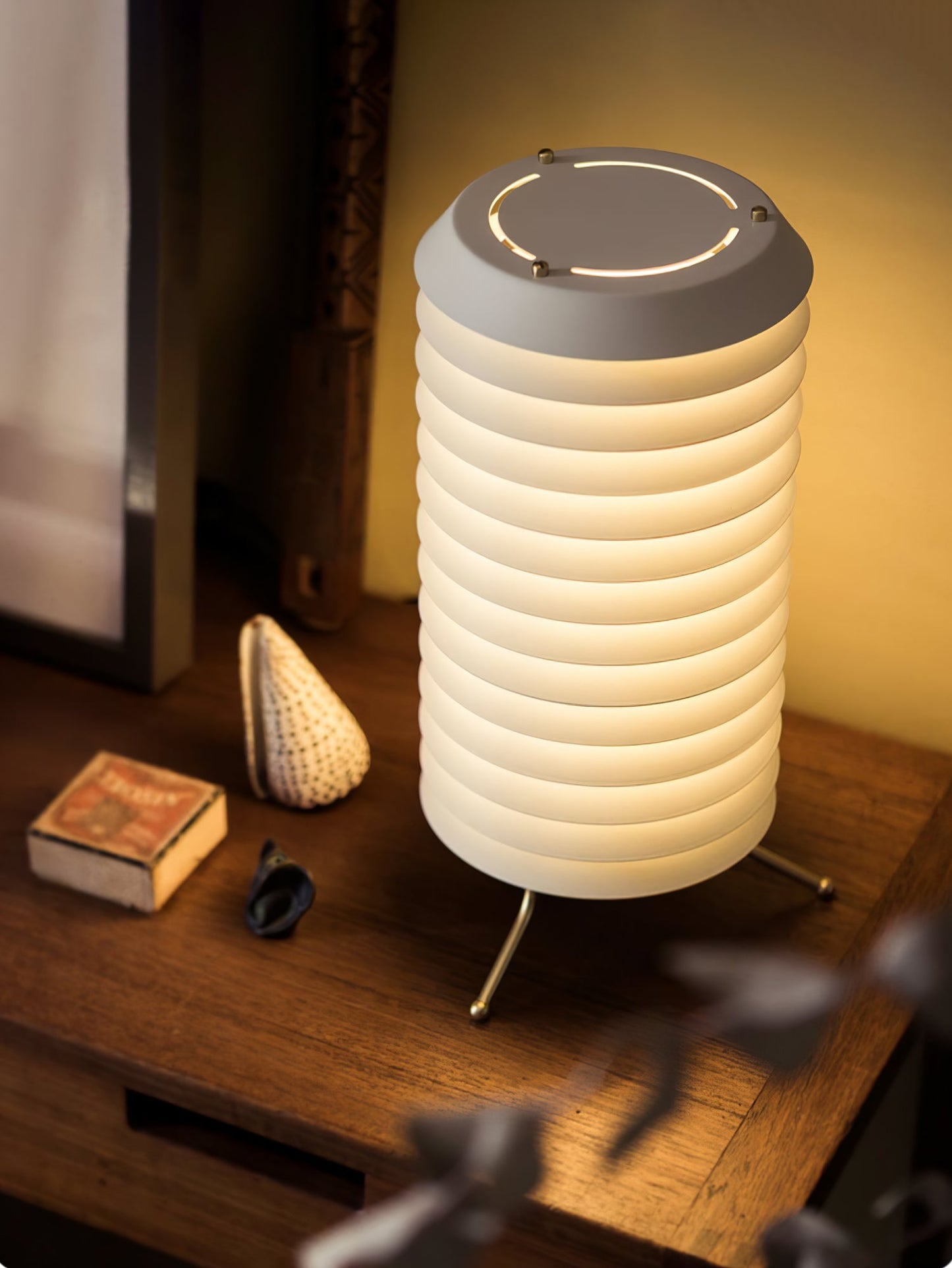 Baltic Tower Table Lamp | Metal | White Shade