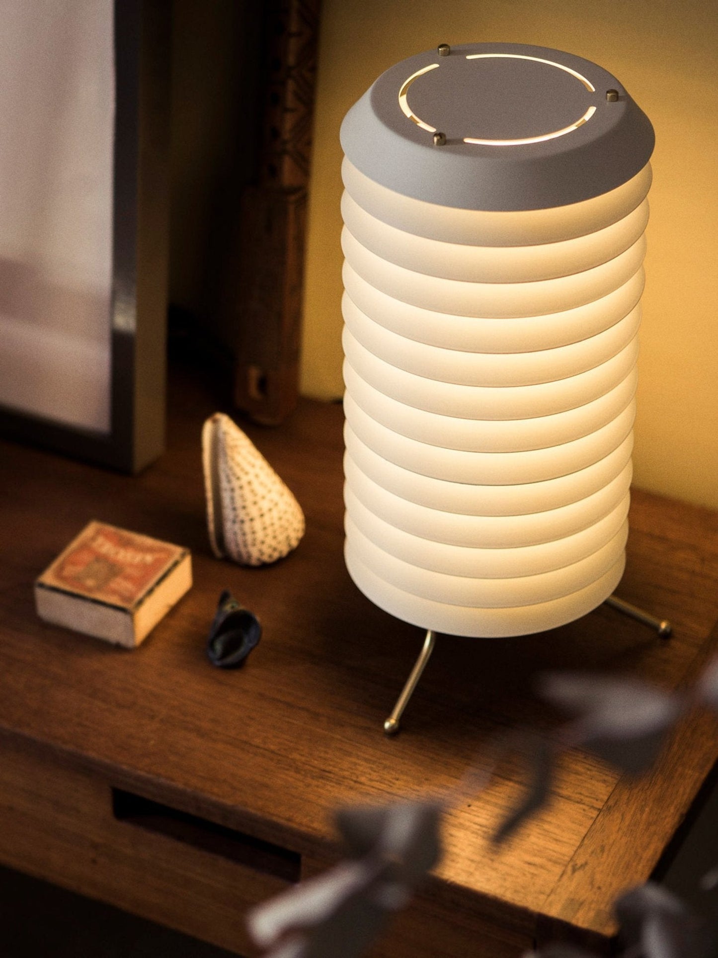 Baltic Tower Table Lamp | Metal | White Shade