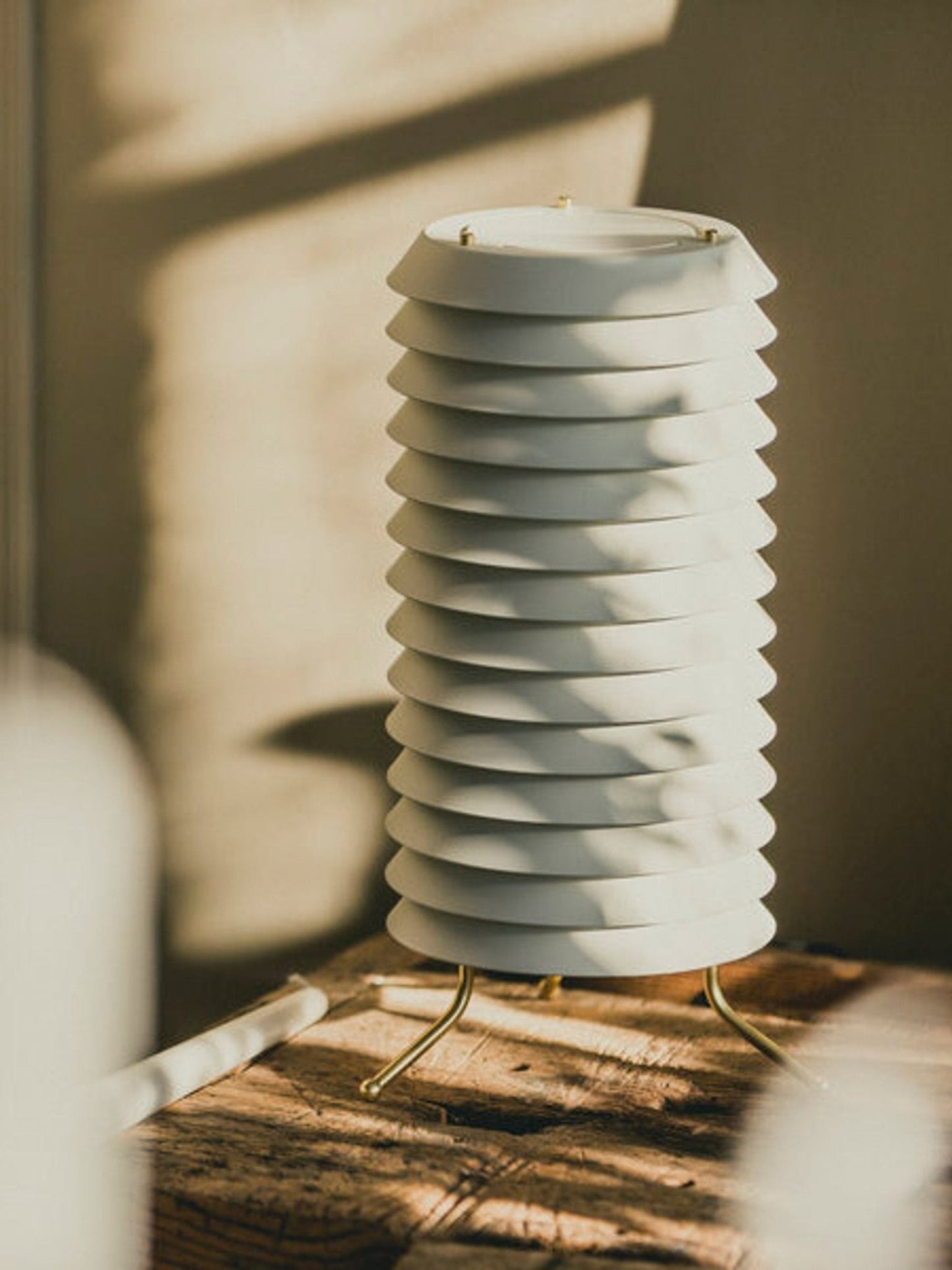 Baltic Tower Table Lamp | Metal | White Shade