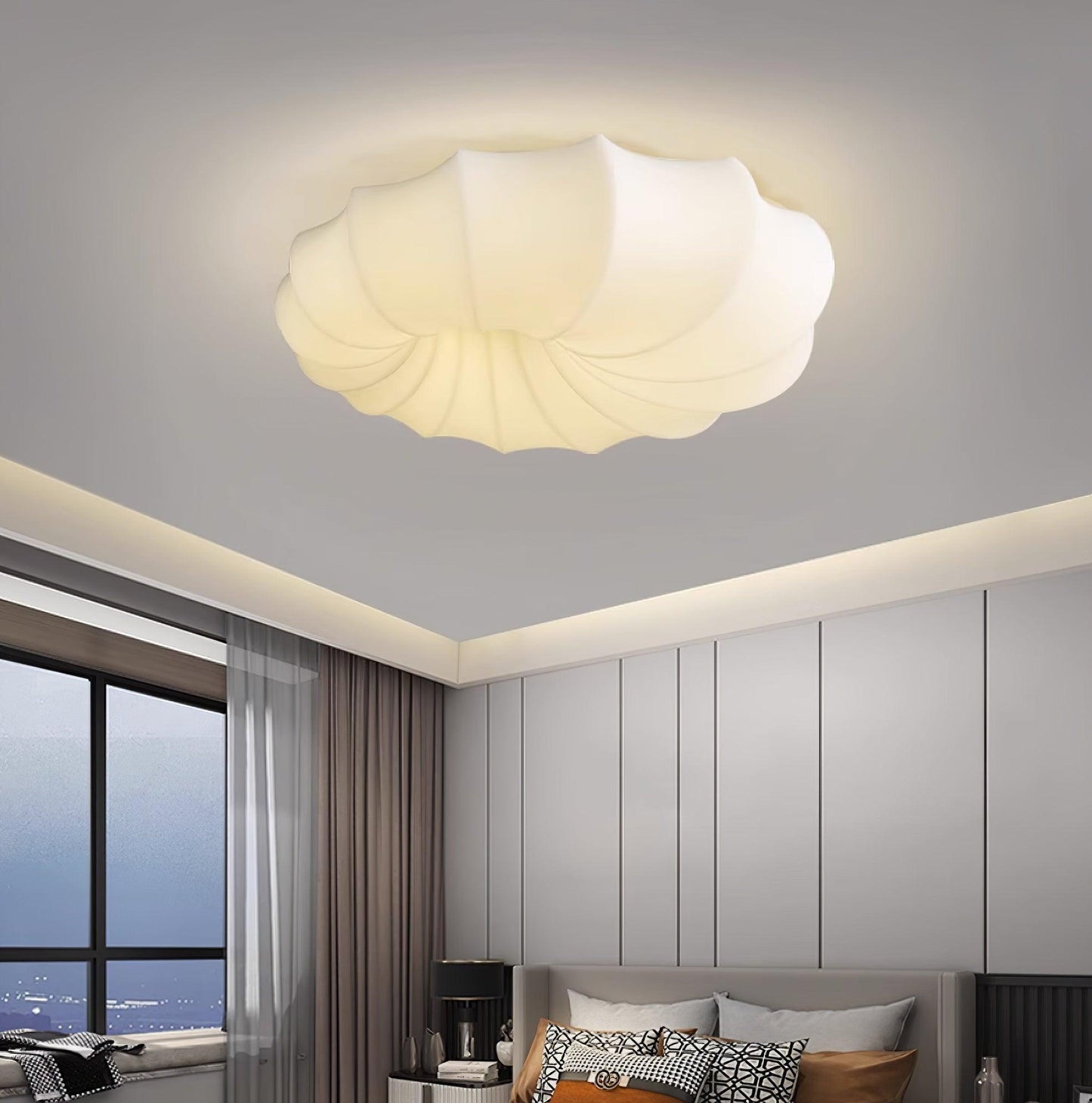 Malibu Ceiling Lamp | Metal & PE | White