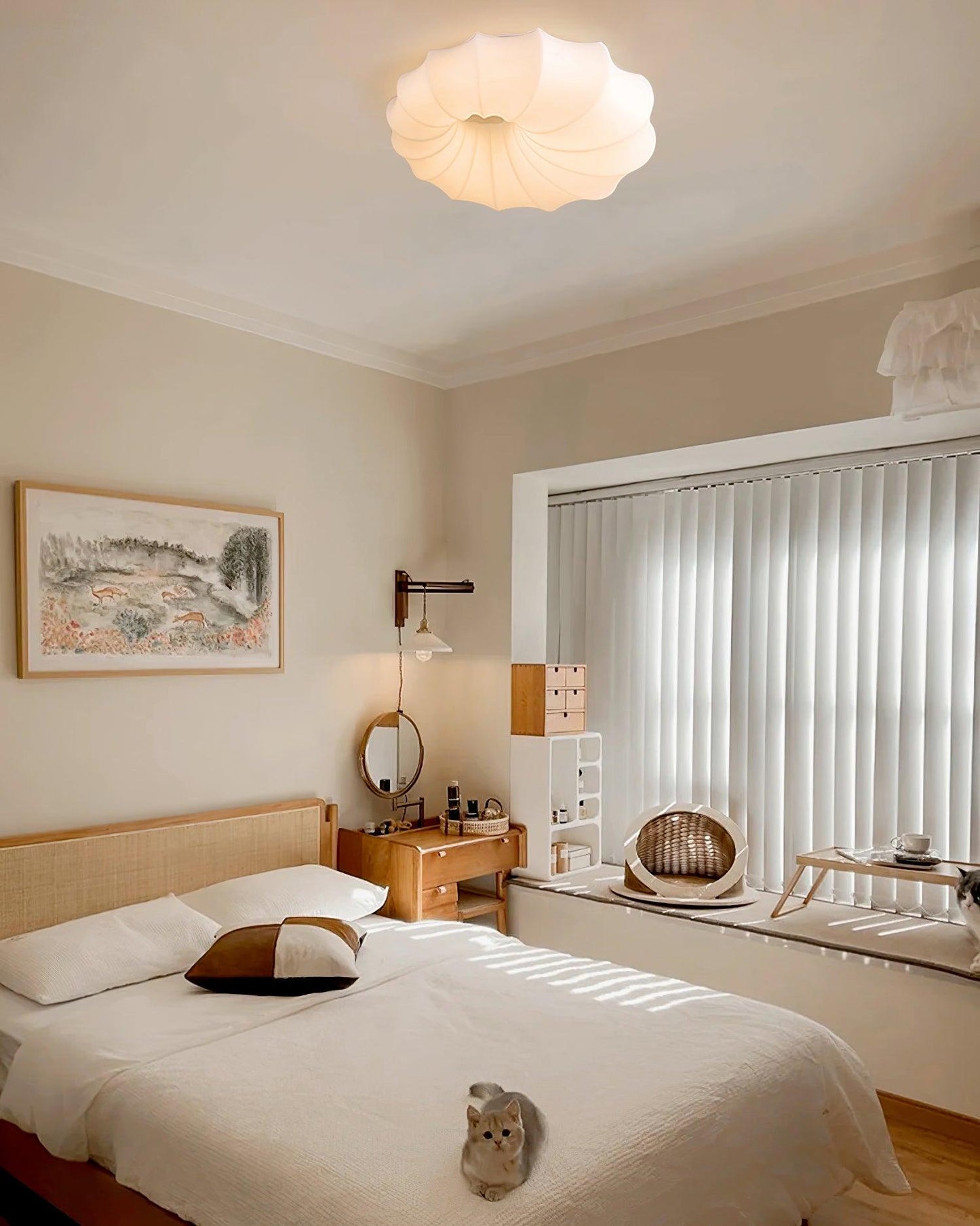 Malibu Ceiling Lamp | Metal & PE | White