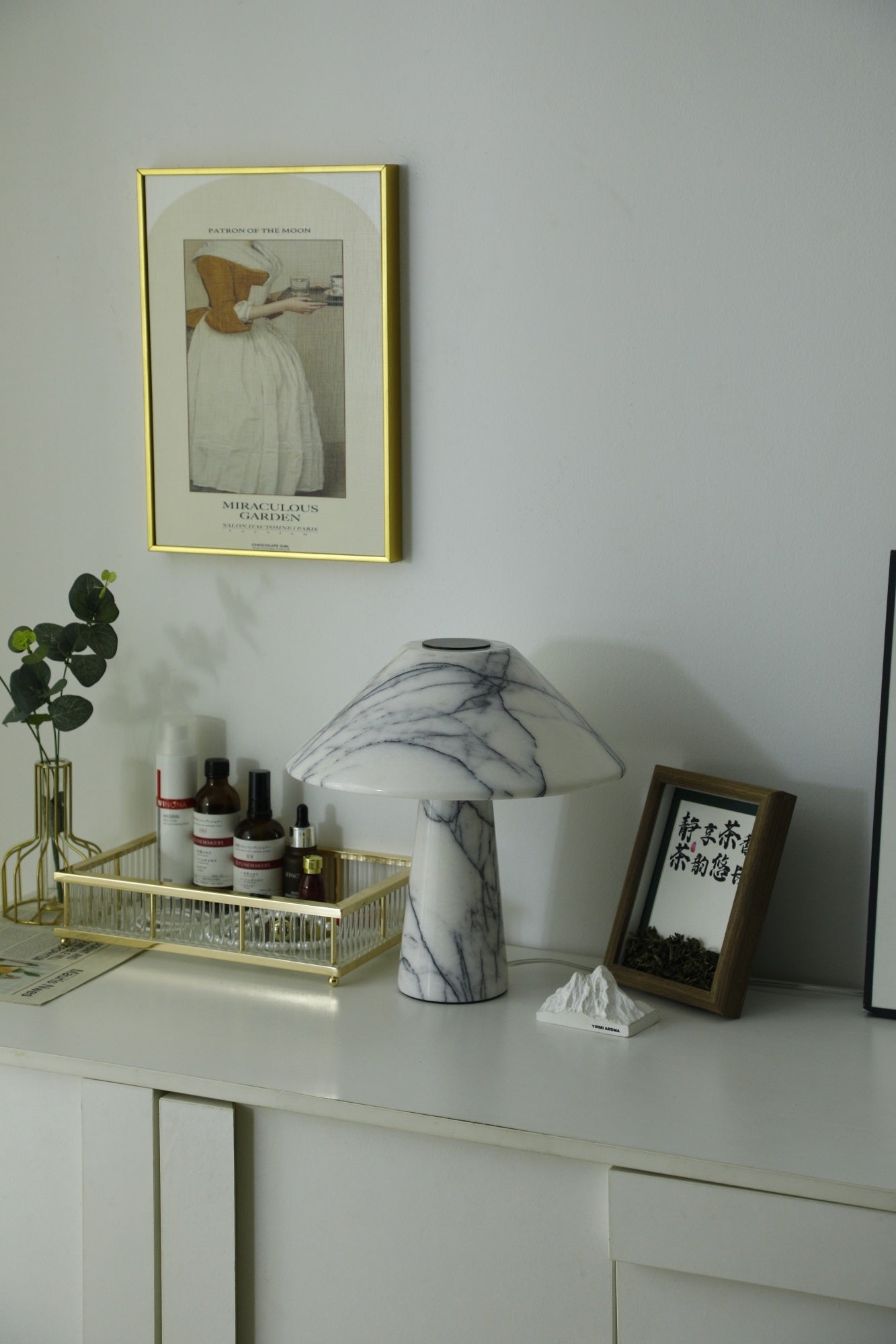 Marbella Marble Table Lamp | Marble | White