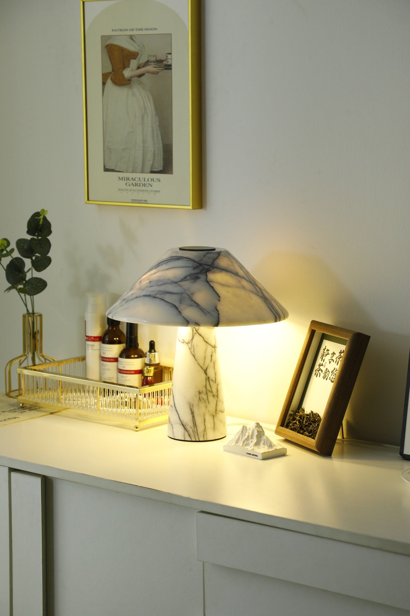 Marbella Marble Table Lamp | Marble | White