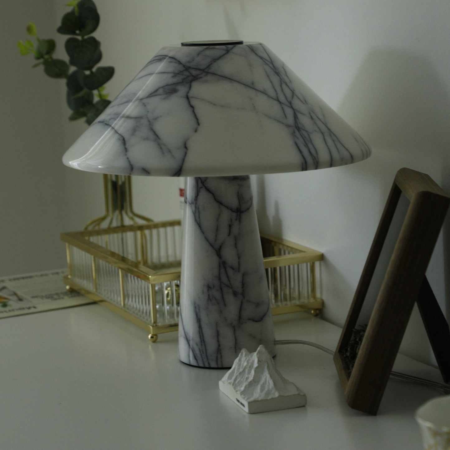 Marbella Marble Table Lamp | Marble | White