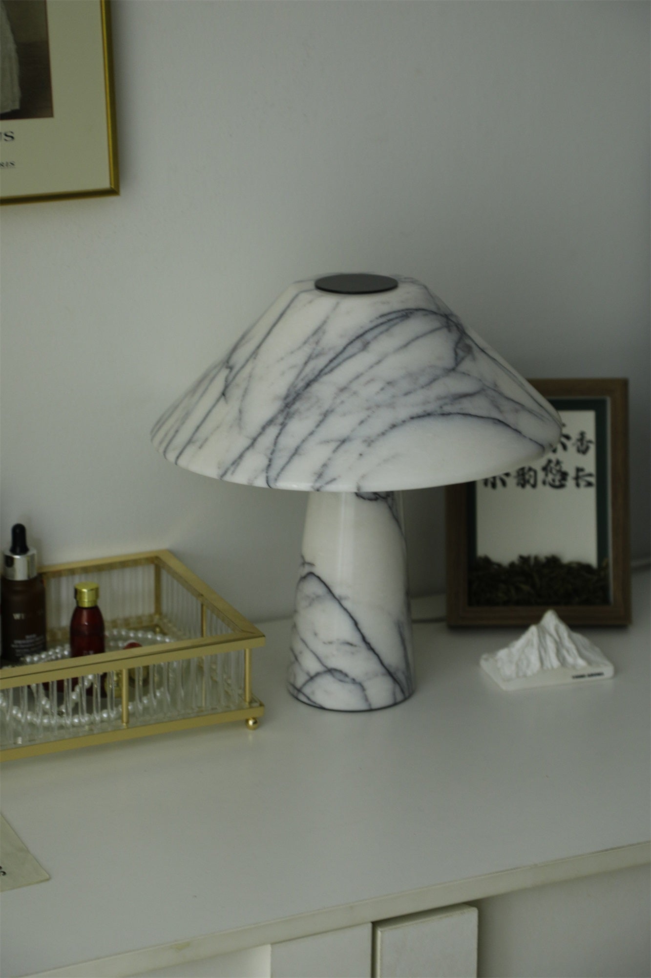 Marbella Marble Table Lamp | Marble | White
