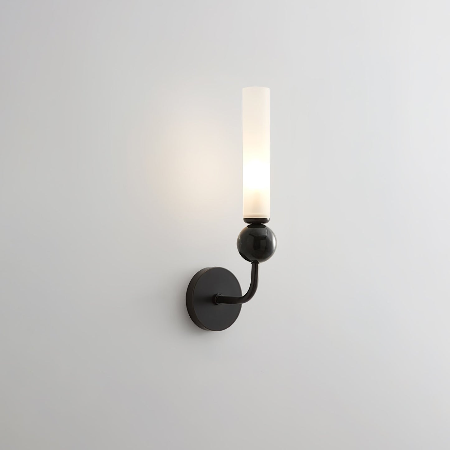 Marble Vertical Wall Lamp | Brass & Acrylic | Black, White, Green Marble