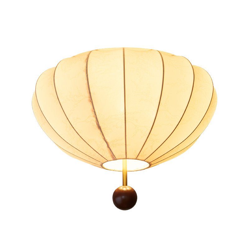 Marceline Ceiling Light | Wood & Fabric | Beige