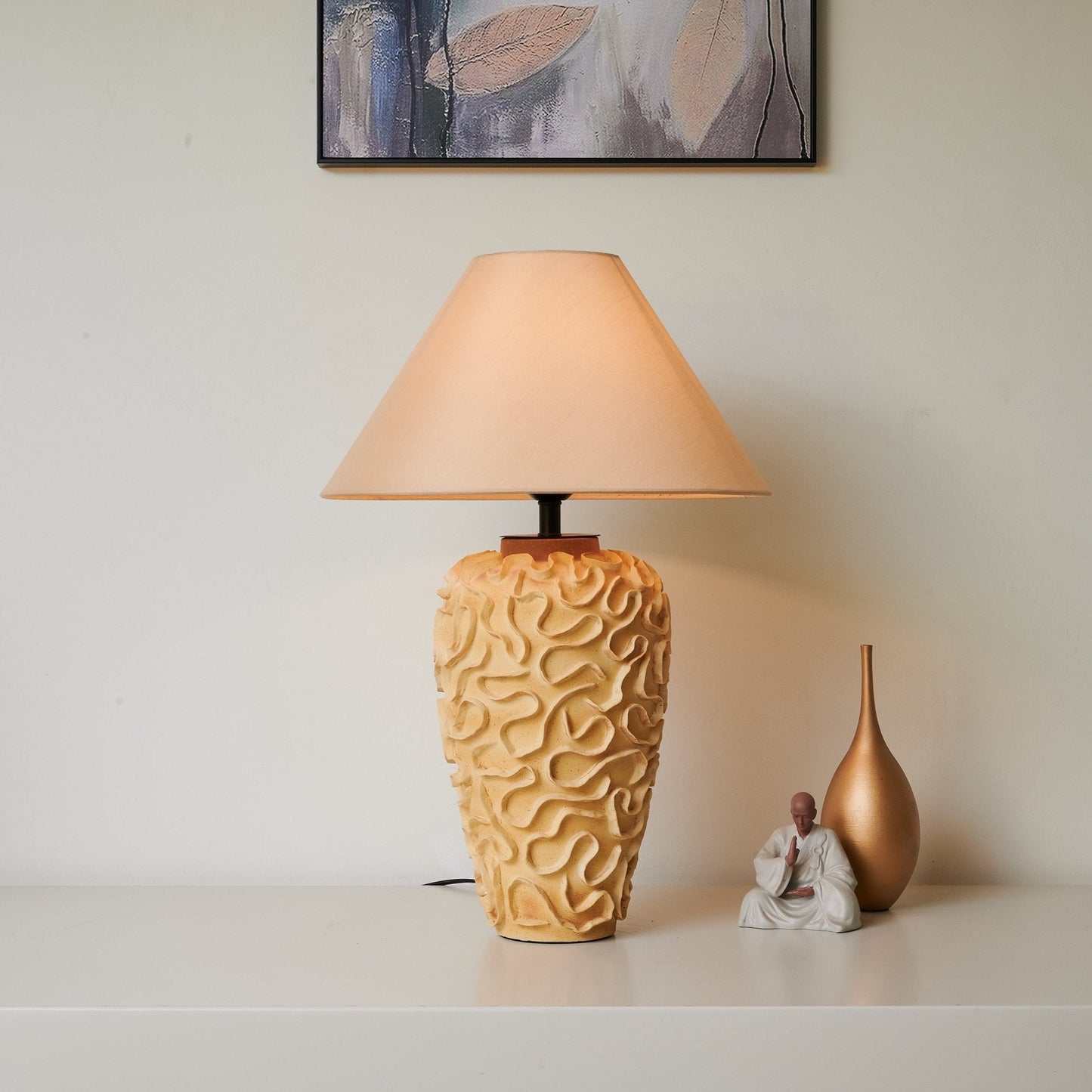 Marelo Table Lamp | Ceramic Base | Terracotta