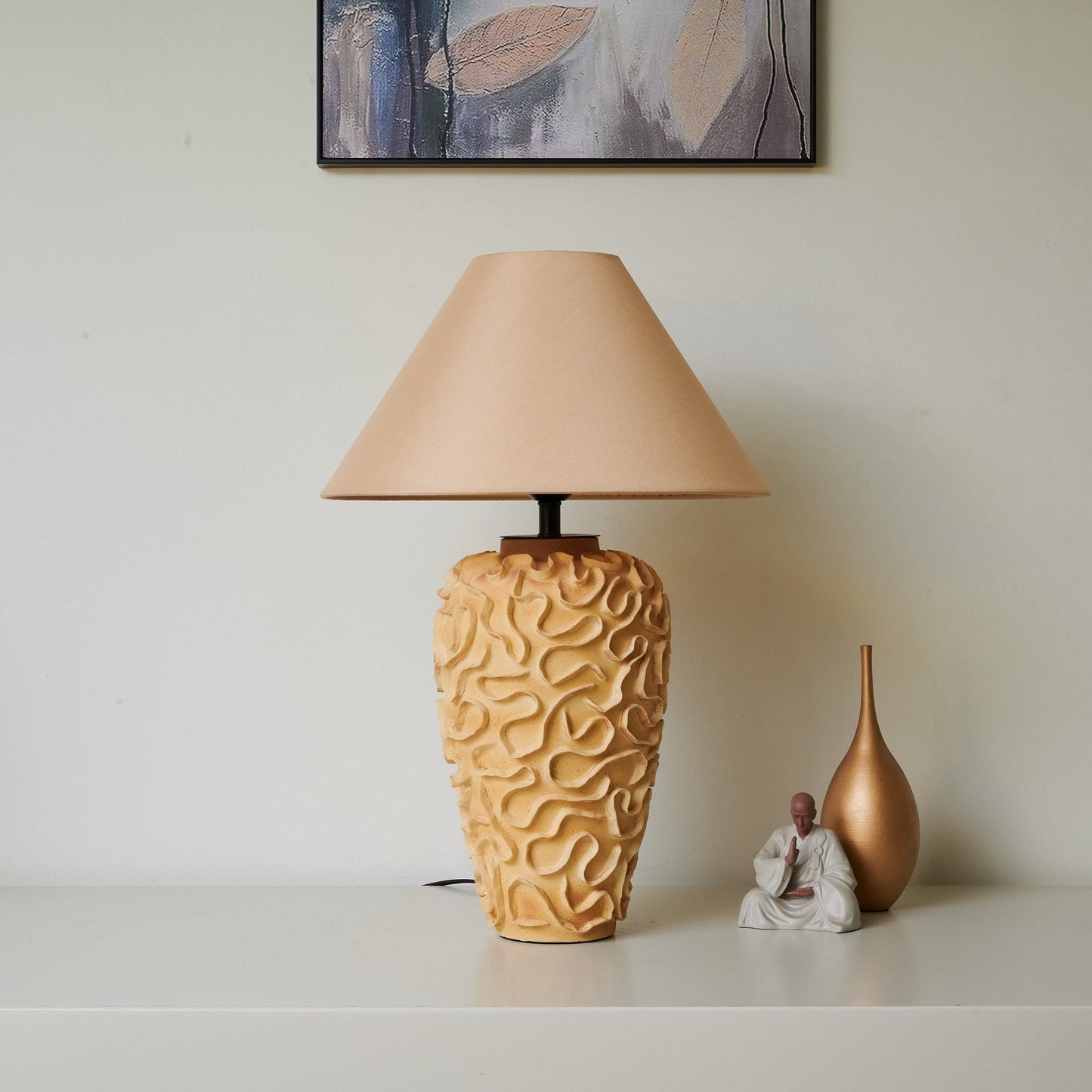 Marelo Table Lamp | Ceramic Base | Terracotta