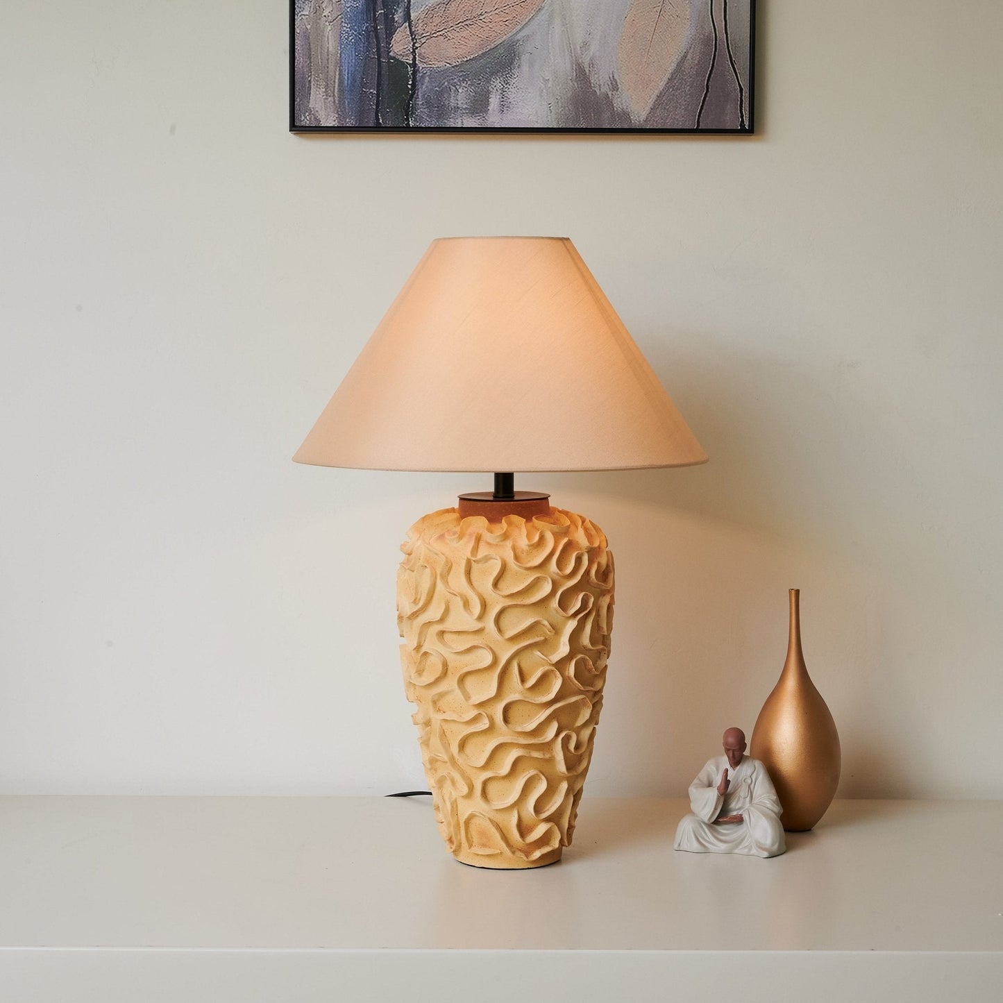Marelo Table Lamp | Ceramic Base | Terracotta