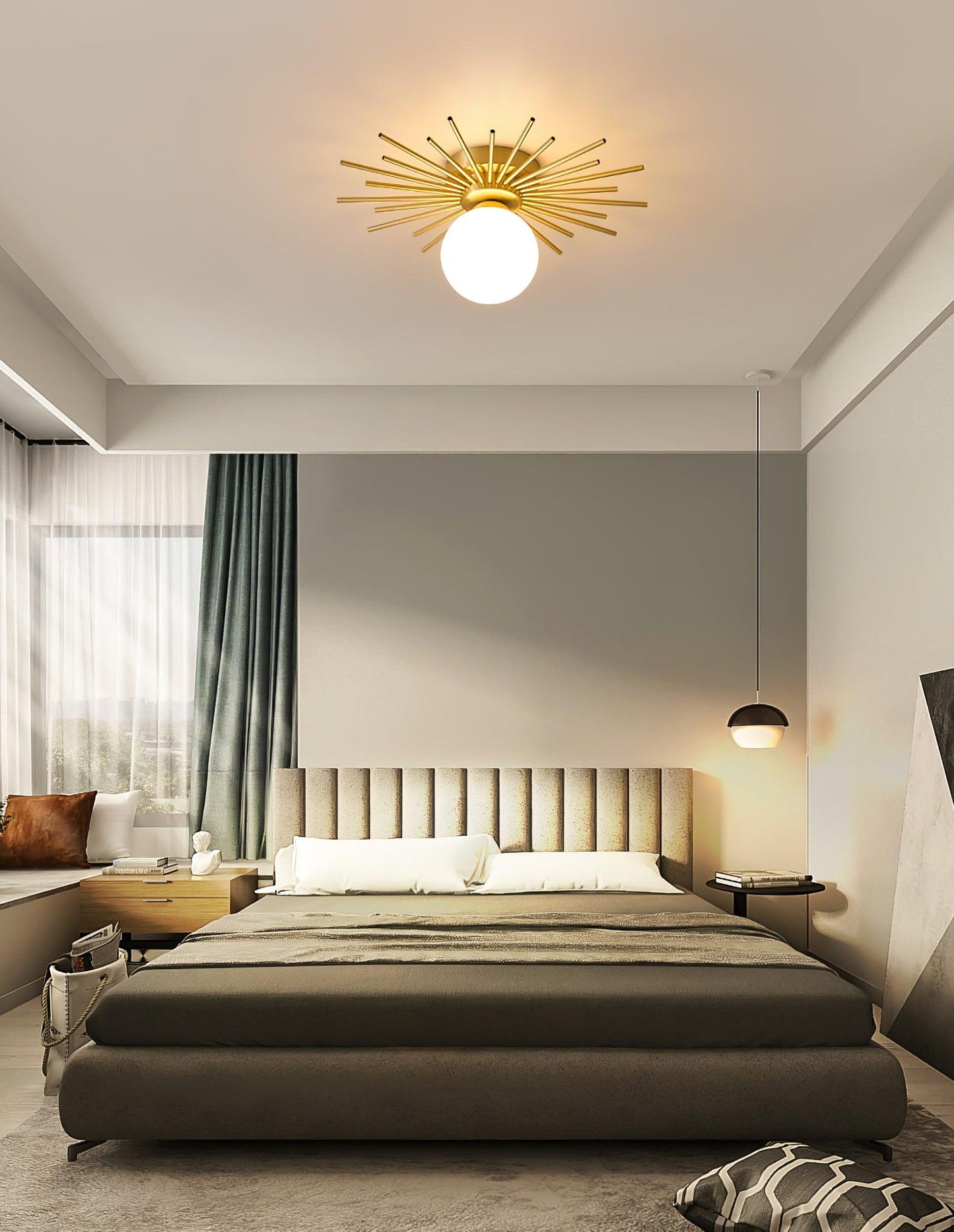 Ceiling Lamp | Brass Gold Finish | 40cm Diameter