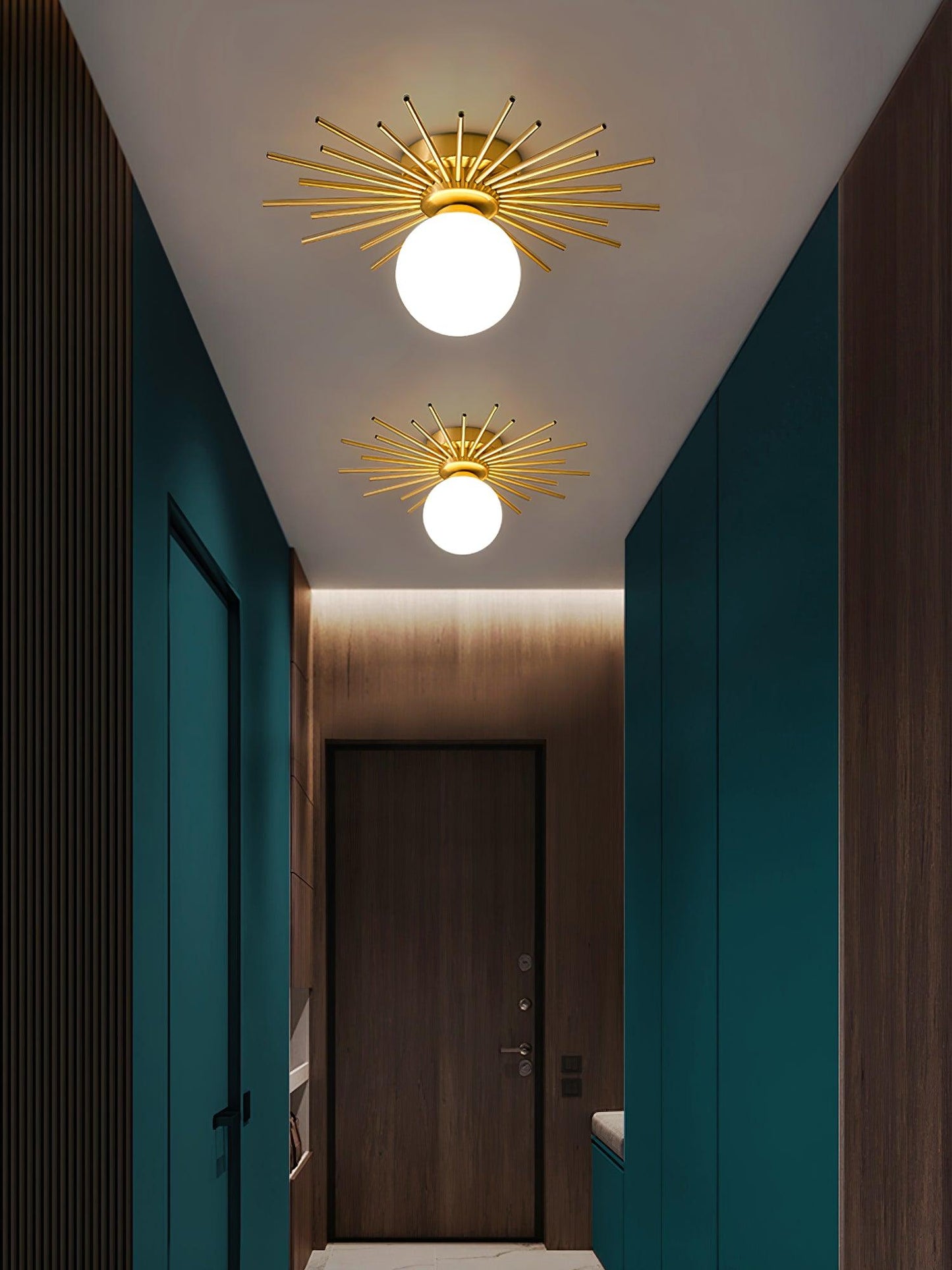 Ceiling Lamp | Brass Gold Finish | 40cm Diameter