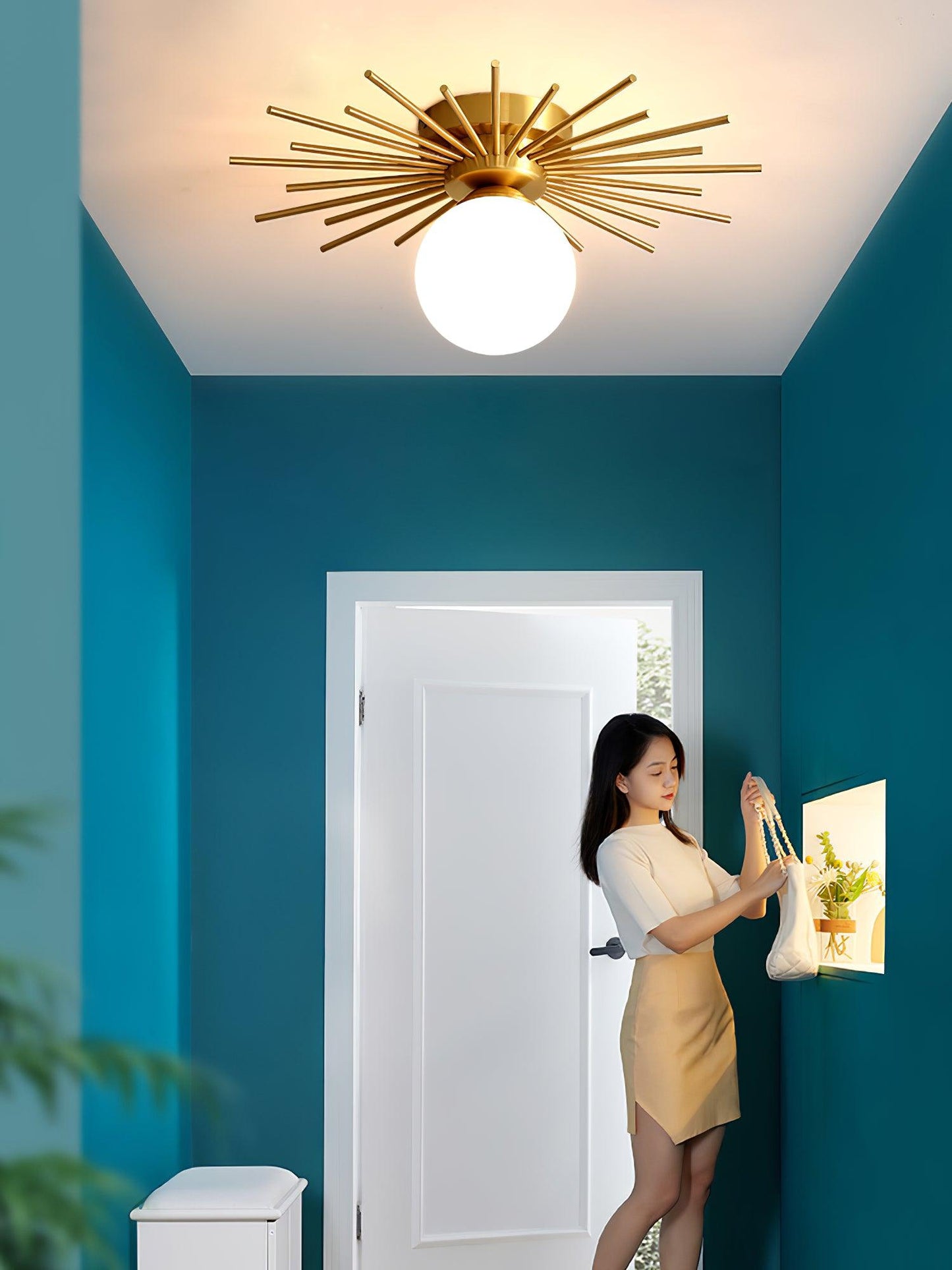 Ceiling Lamp | Brass Gold Finish | 40cm Diameter