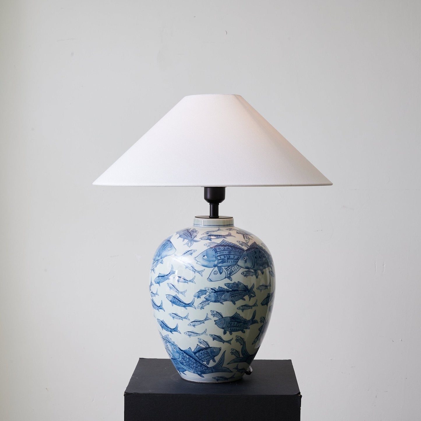 Marina Table Lamp | Porcelain Base | Blue and White