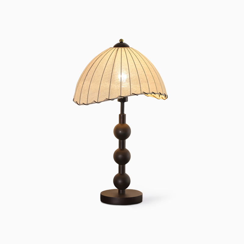 Maris Table Lamp | Wood & Fabric | Walnut & White
