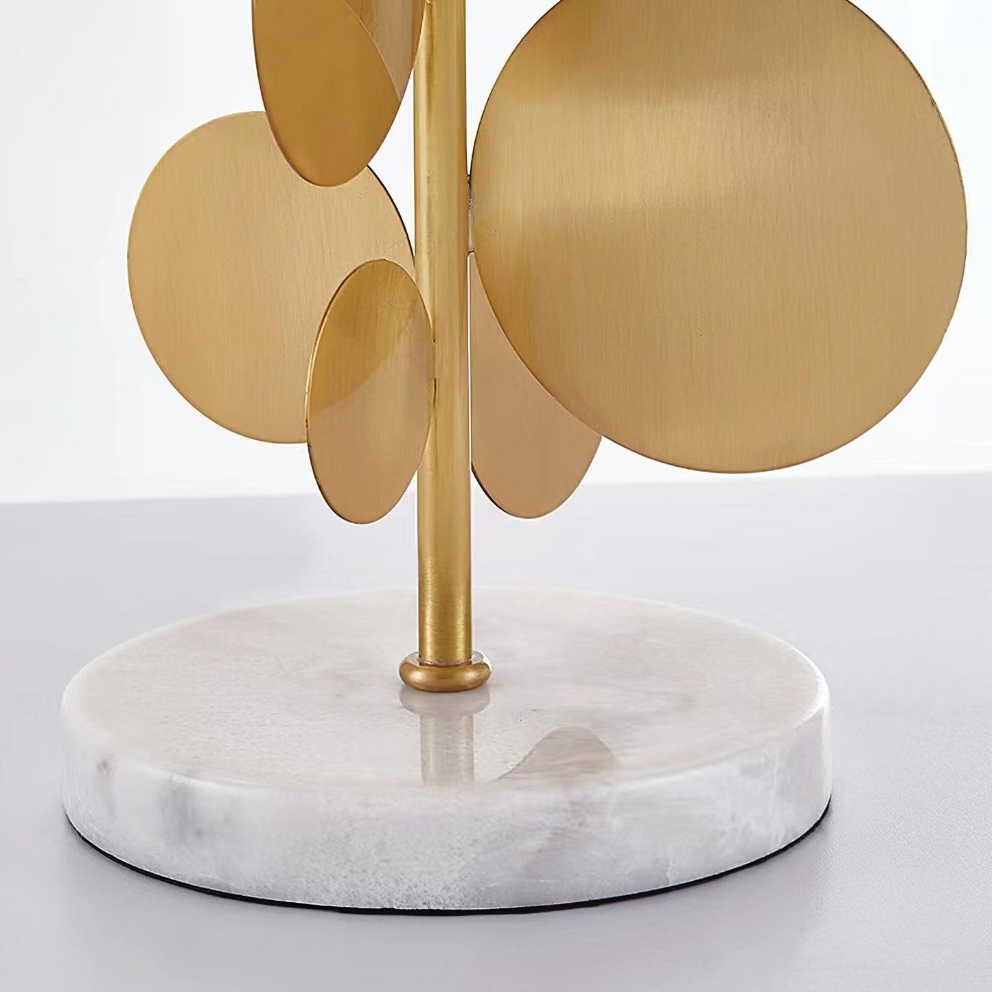 Mark Mcdowell Table Lamp | Metal & Marble | Gold & White