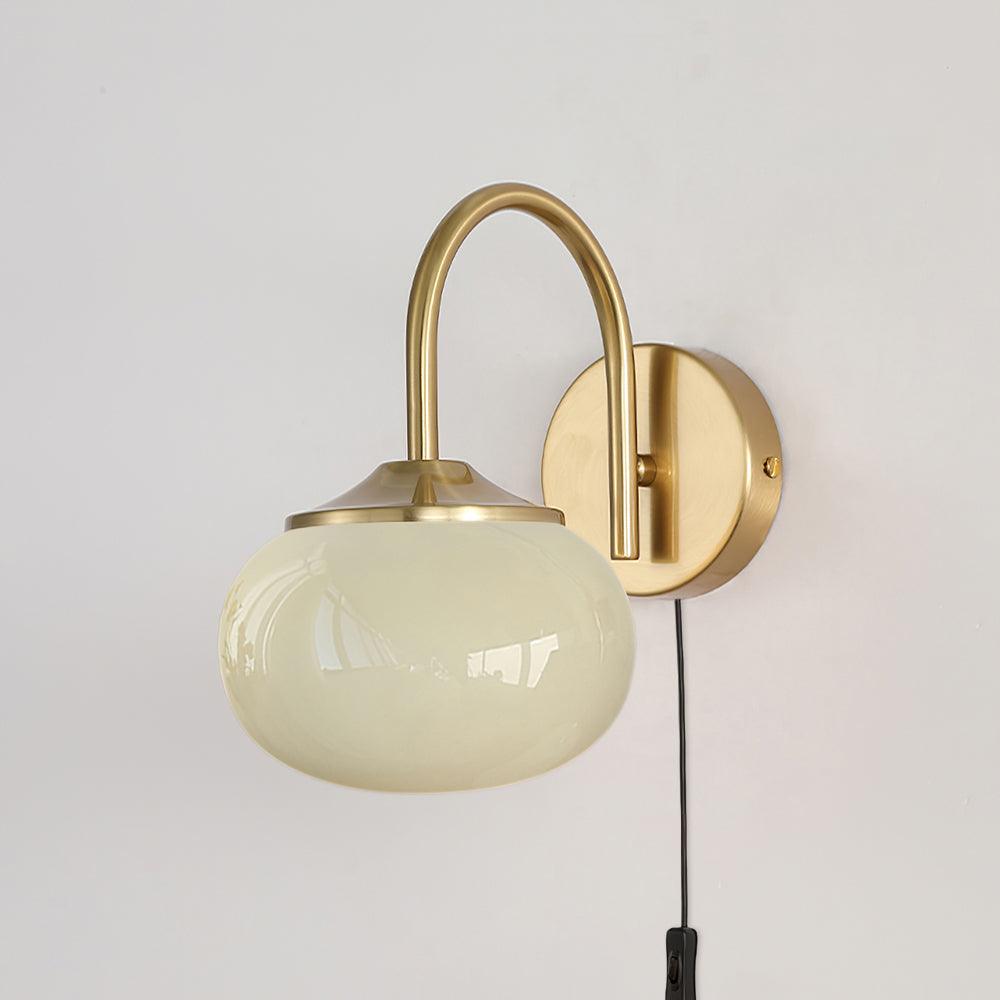 Marshmallow Wall Sconce | Copper & Pink Glass | Set of 2