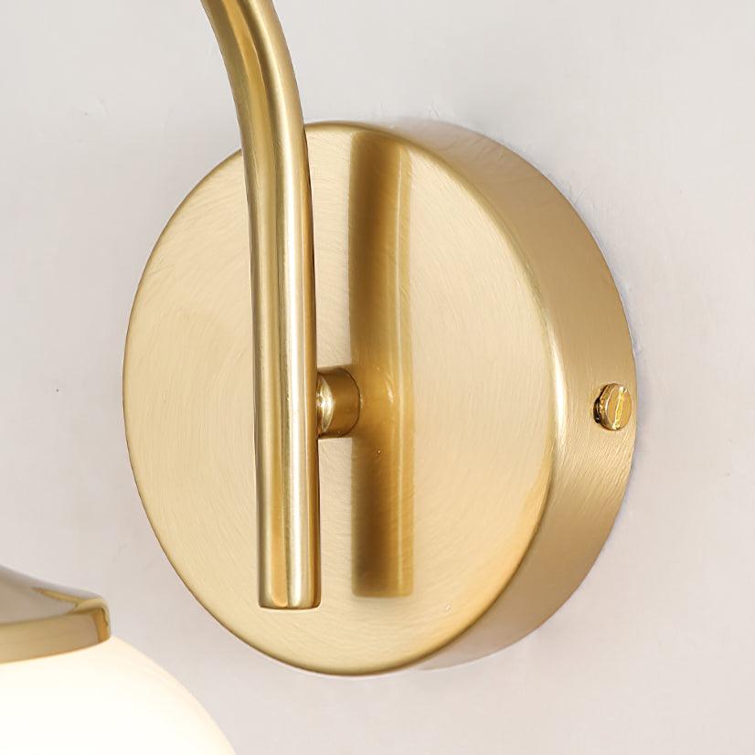 Marshmallow Wall Lamp | Copper & Pink Glass | 14cm Diameter