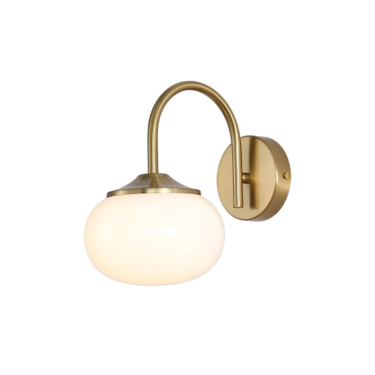 Marshmallow Wall Lamp | Copper & Pink Glass | 14cm Diameter