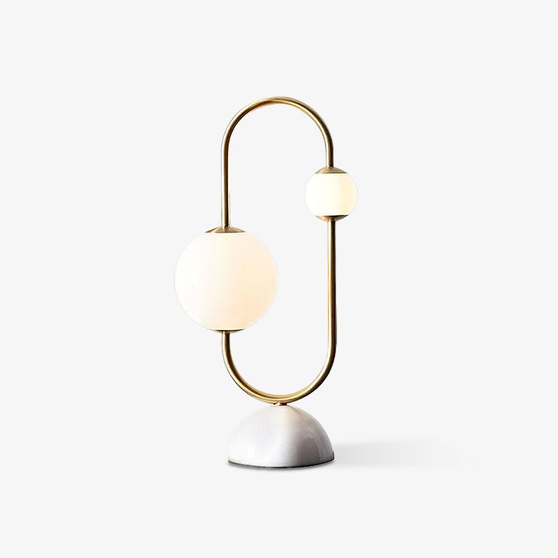Martha Table Lamp | Gold Frame | White Glass