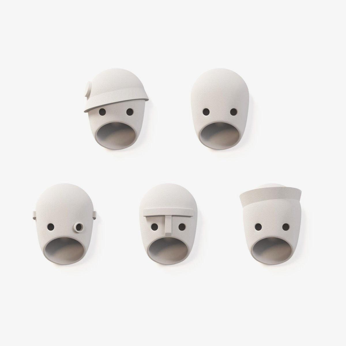 Mask Wall Light | Resin, Aluminum, Iron | Grey