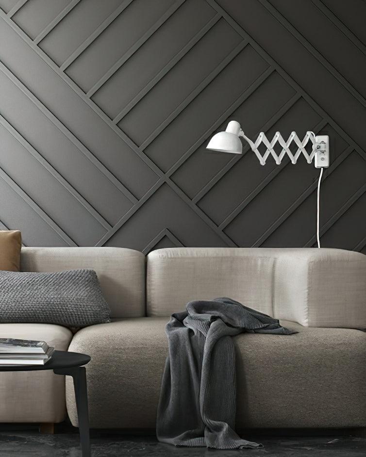 Maxon Wall Lamp | Adjustable Scissor Arm | Black or White