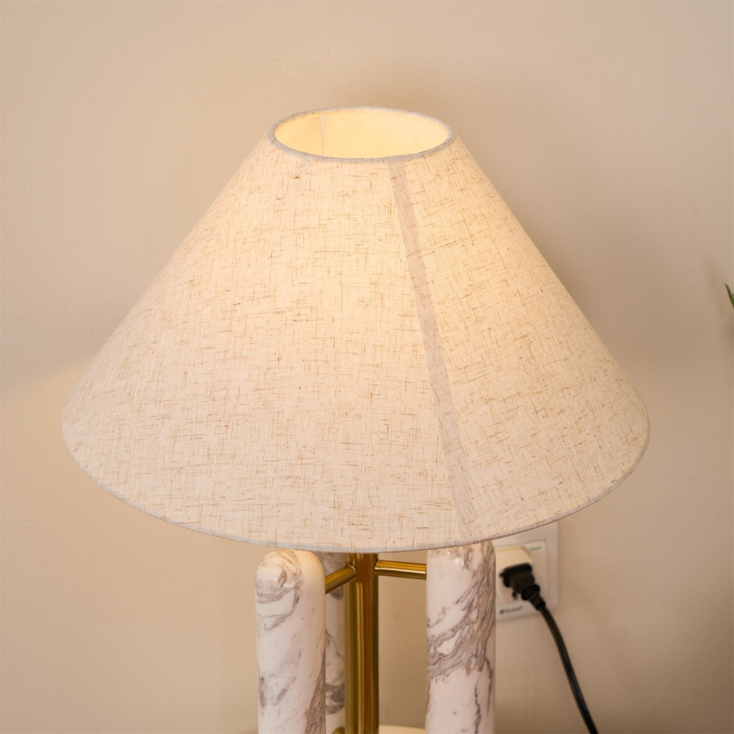 Lloyd Table Lamp | Marble & Metal | White