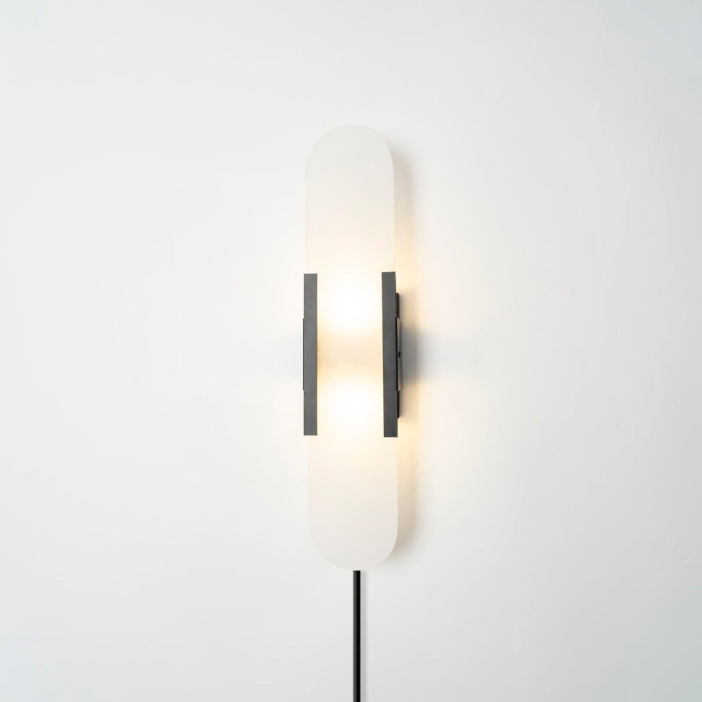 Melange Elongated Sconce | Alabaster & Brass | Wall Lamp