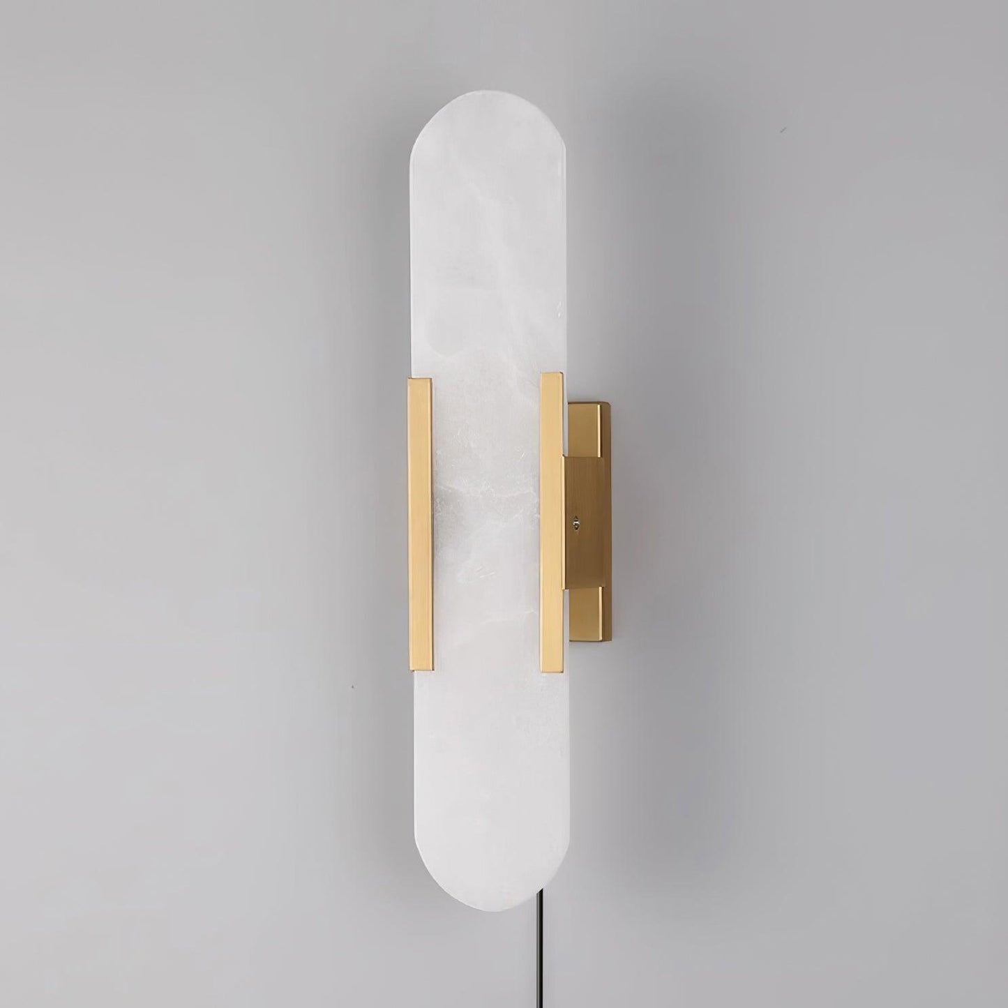 Melange Elongated Sconce | Alabaster & Brass | Wall Lamp