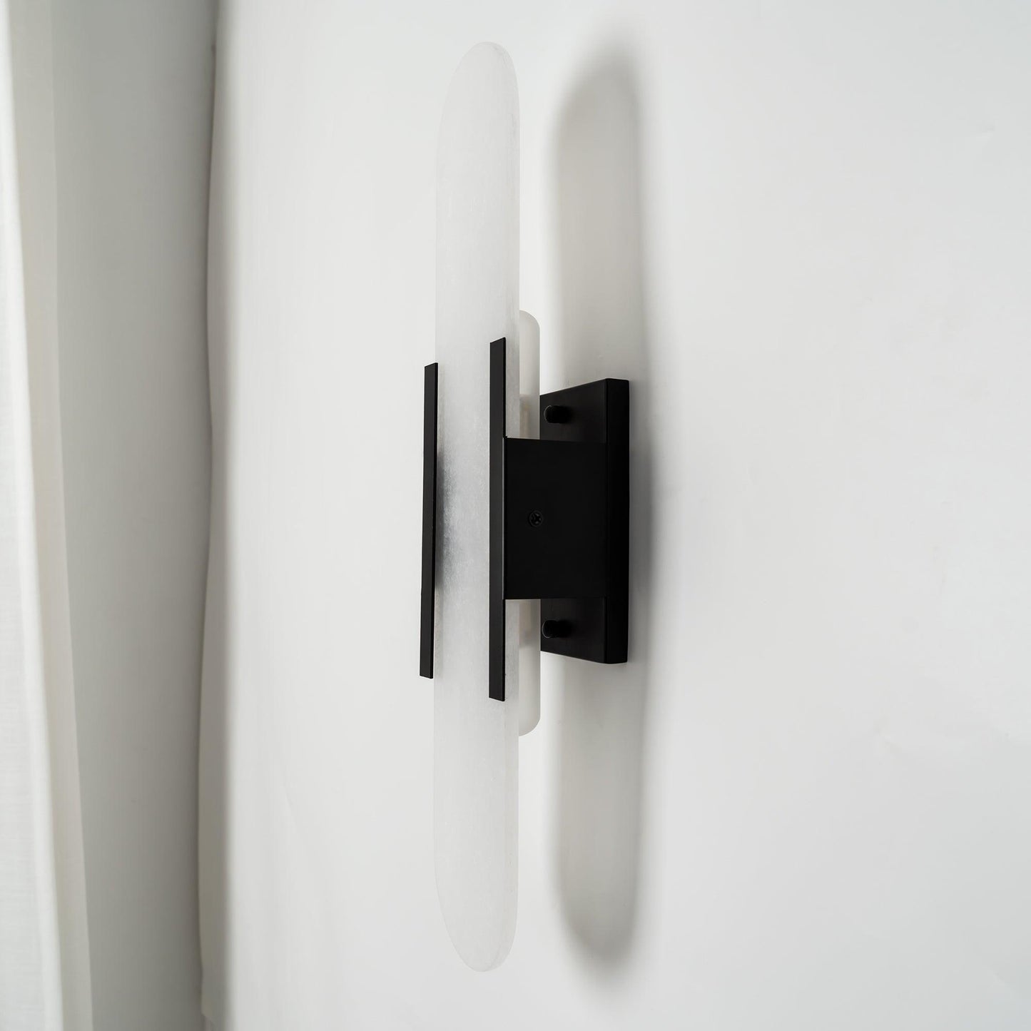 Alabaster Wall Lamp Set | Hand-Crafted Brass Accents | 2 Lights