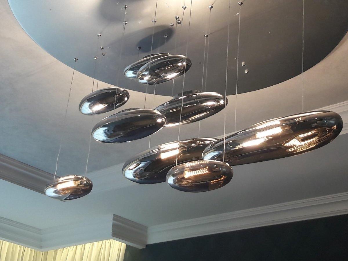 Mercury Ceiling Lamp | Aluminum | Bright Chrome